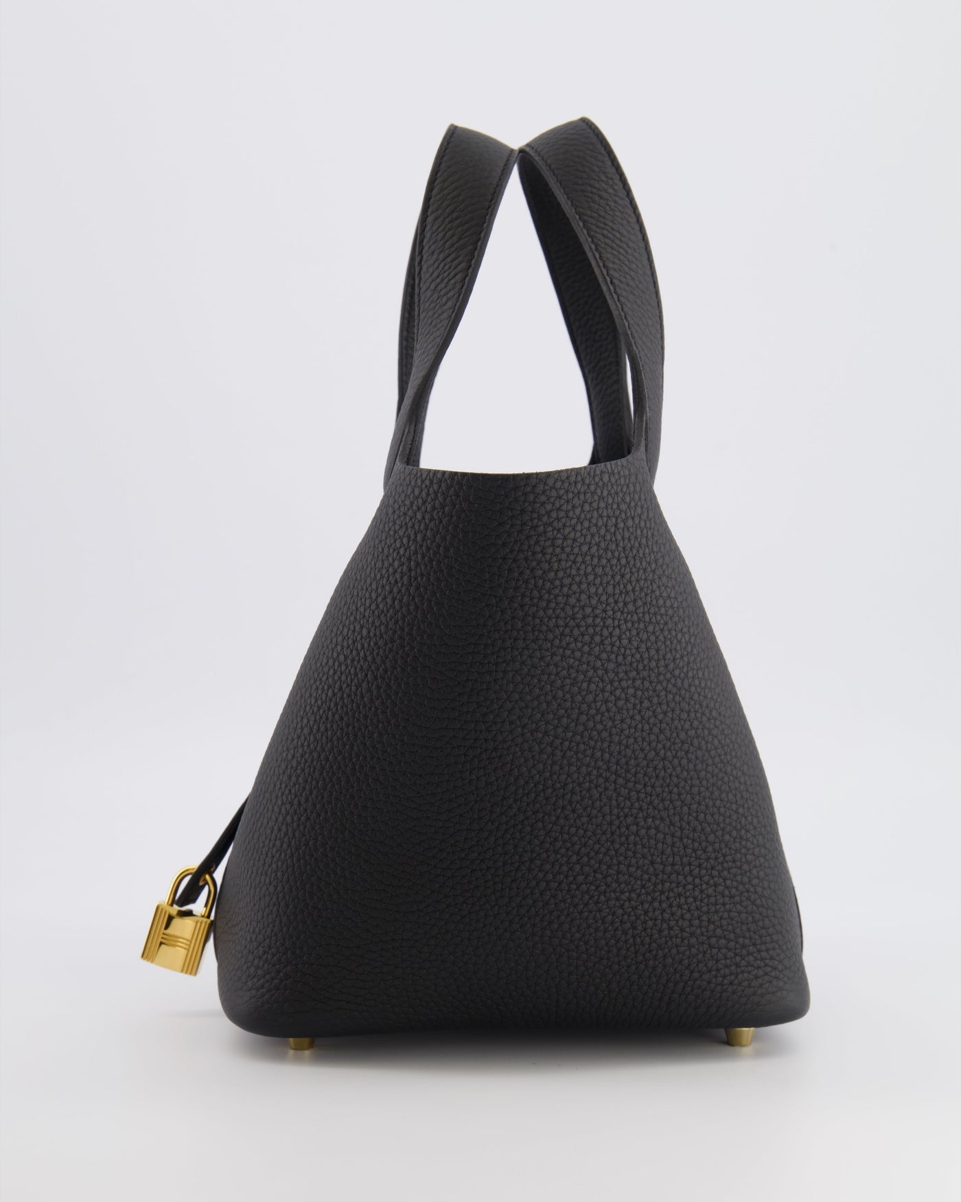 Hermes Picotin Lock Bag 18cm in Noir Clemence Leather with Gold Hardware - Product Image 5