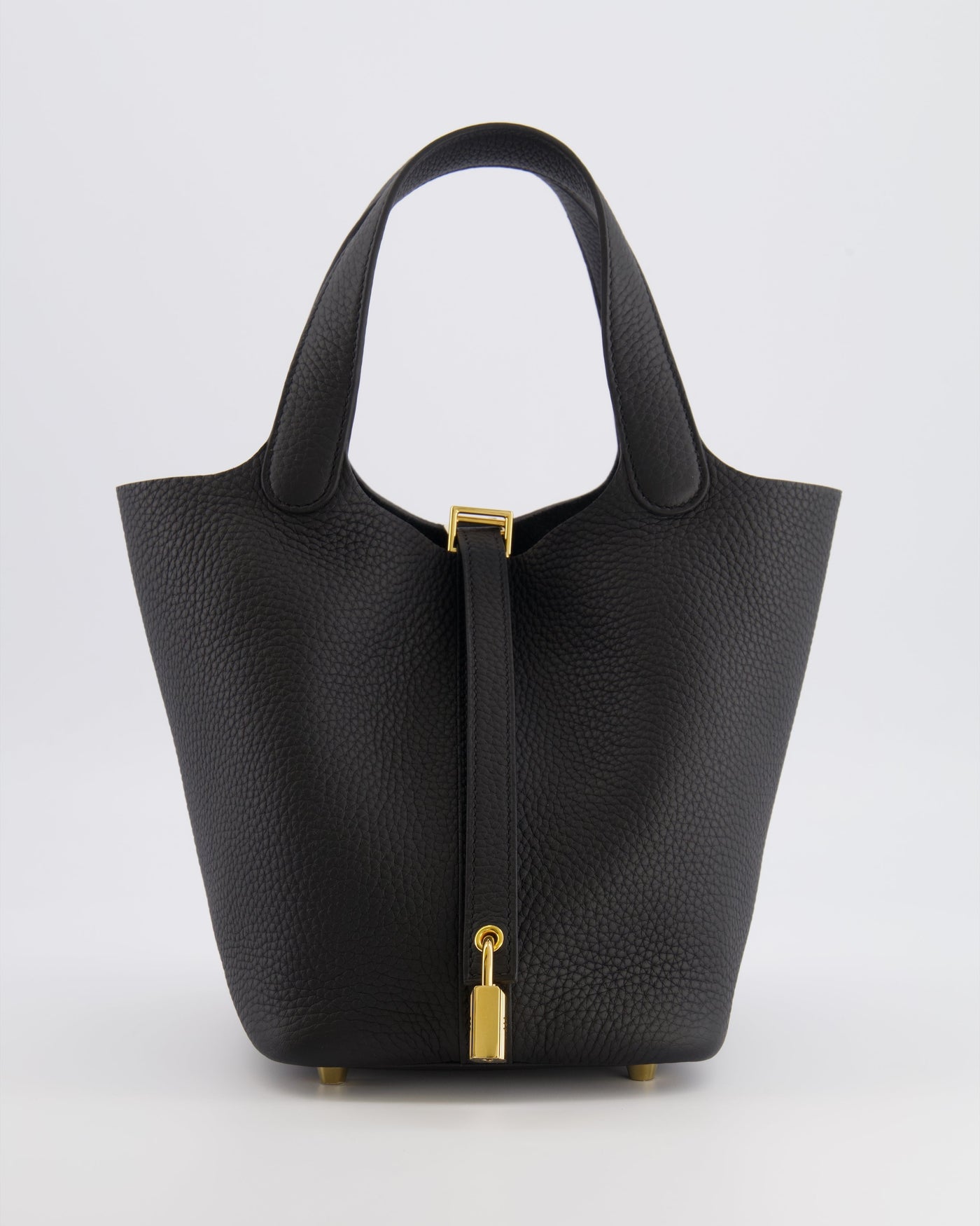 Hermes Picotin Lock Bag 18cm in Noir Clemence Leather with Gold Hardware | Studio Nafay