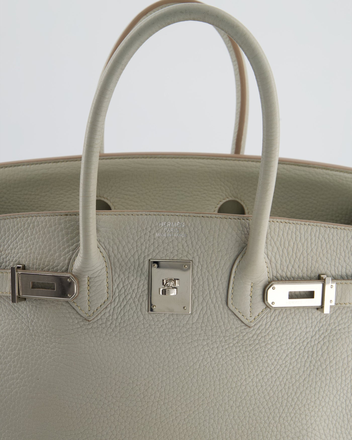 Hermes Birkin 35 Retourne Bag in Gris Perle Togo Leather with Palladium Hardware - Product Image 14