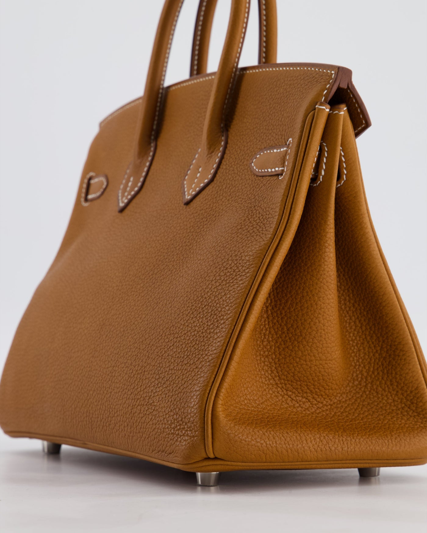 *RARE* Hermes Birkin 25 Retourne Bag in Fauve Barenia Faubourg Leather with Palladium Hardware - Product Image 14