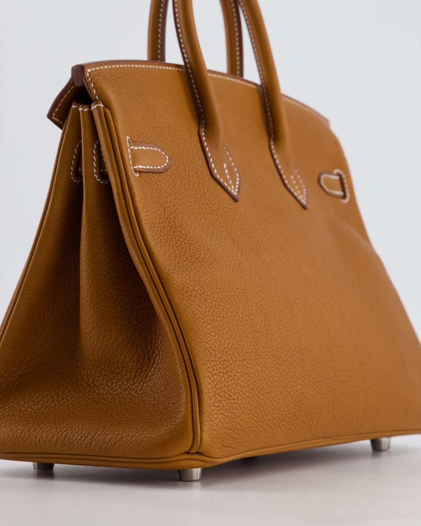 *RARE* Hermes Birkin 25 Retourne Bag in Fauve Barenia Faubourg Leather with Palladium Hardware - Product Image 15