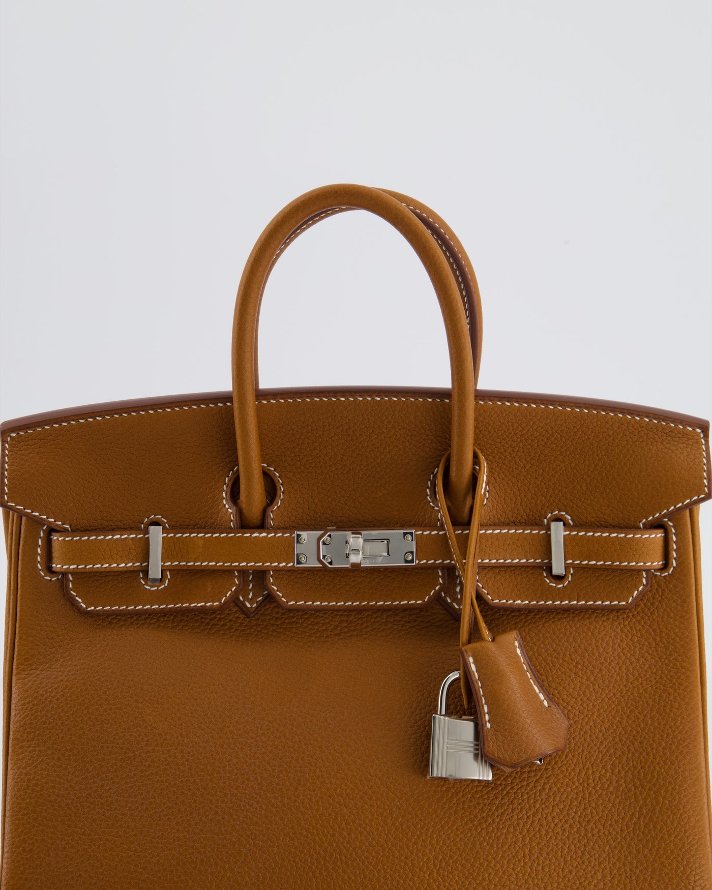 *RARE* Hermes Birkin 25 Retourne Bag in Fauve Barenia Faubourg Leather with Palladium Hardware - Product Image 16