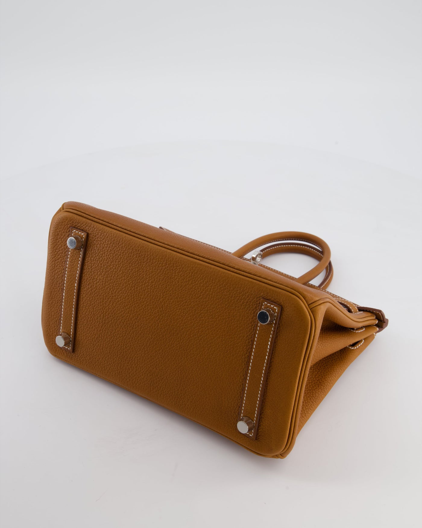 *RARE* Hermes Birkin 25 Retourne Bag in Fauve Barenia Faubourg Leather with Palladium Hardware - Product Image 20