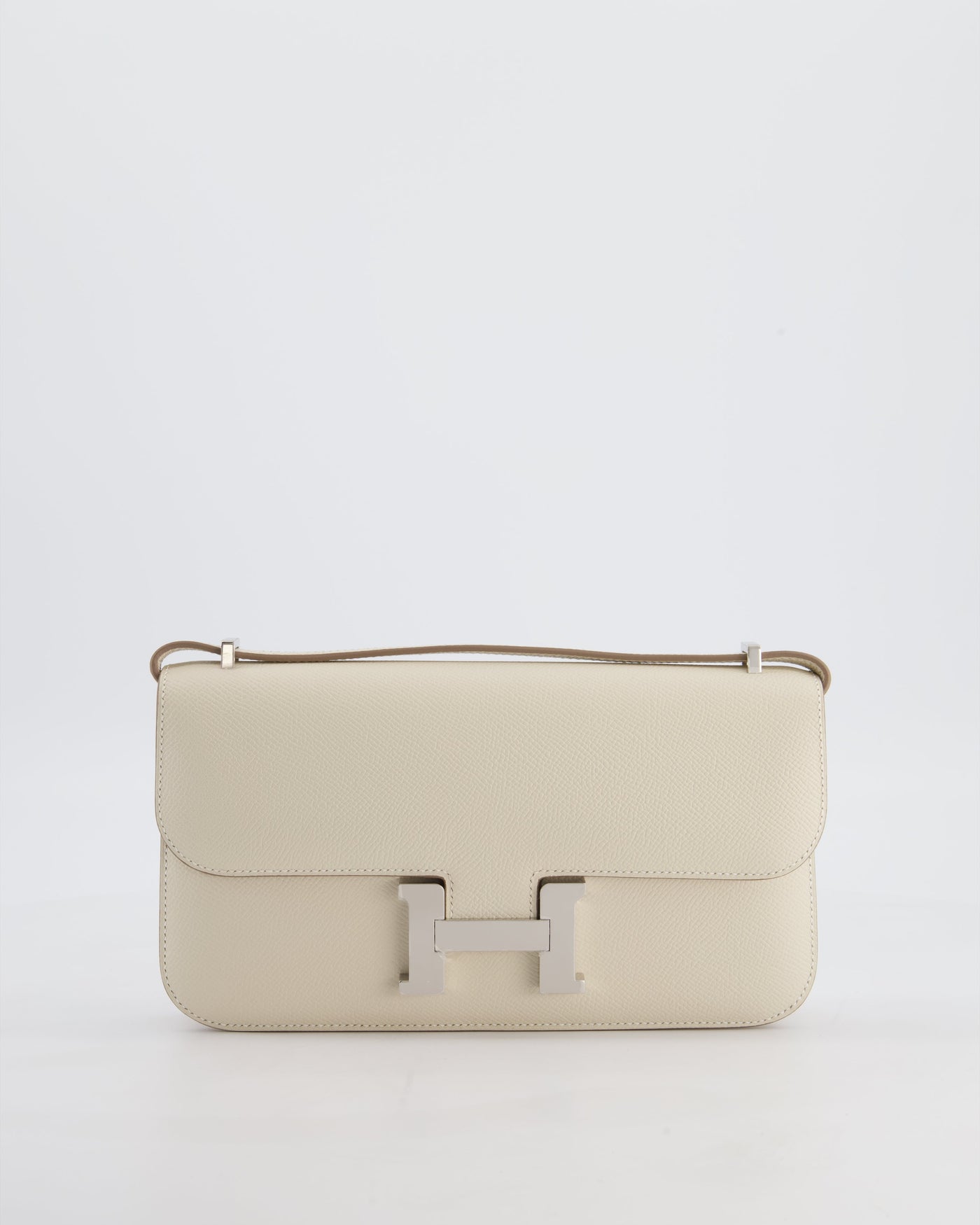 *NEW RELEASE* Hermes Constance 1-Elan Miroir Bag in Craie Epsom Leather with Palladium Hardware | Studio Nafay