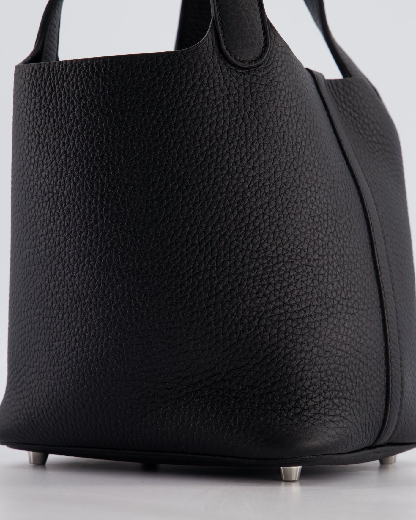 Hermes Picotin Lock 18 Bag in Noir Clemence Leather with Palladium Hardware - Product Image 15