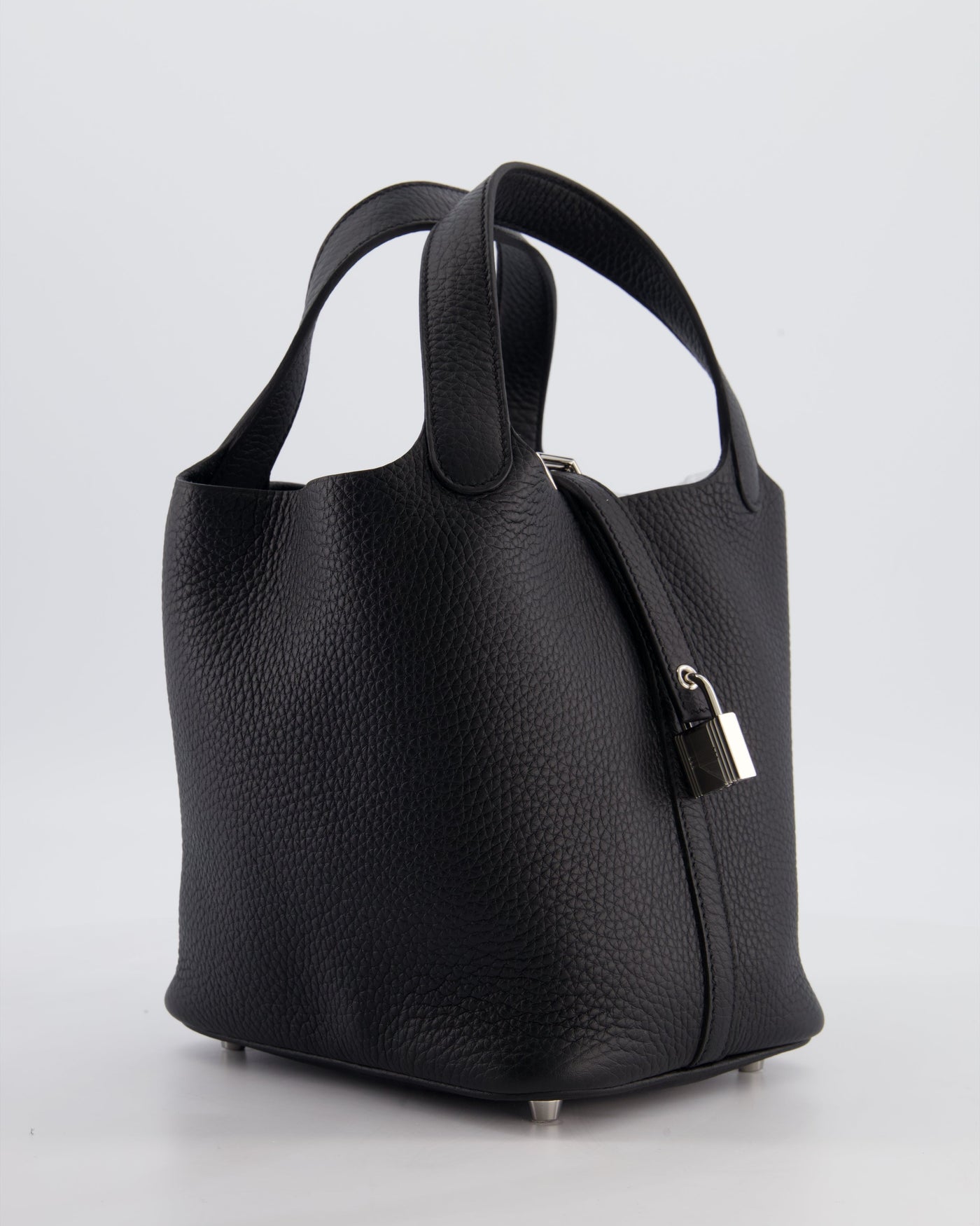 Hermes Picotin Lock 18 Bag in Noir Clemence Leather with Palladium Hardware - Product Image 2