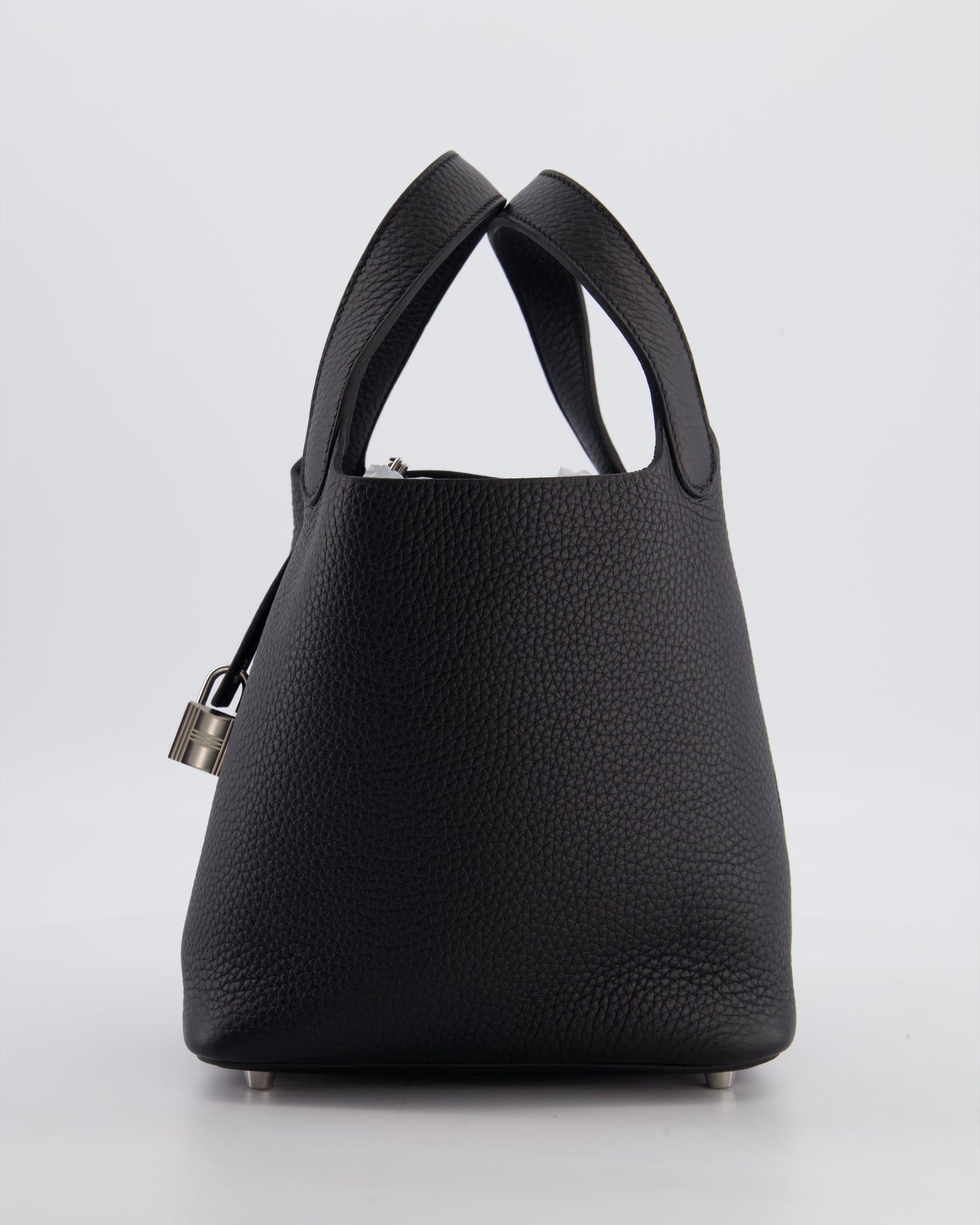 Hermes Picotin Lock 18 Bag in Noir Clemence Leather with Palladium Hardware - Product Image 7