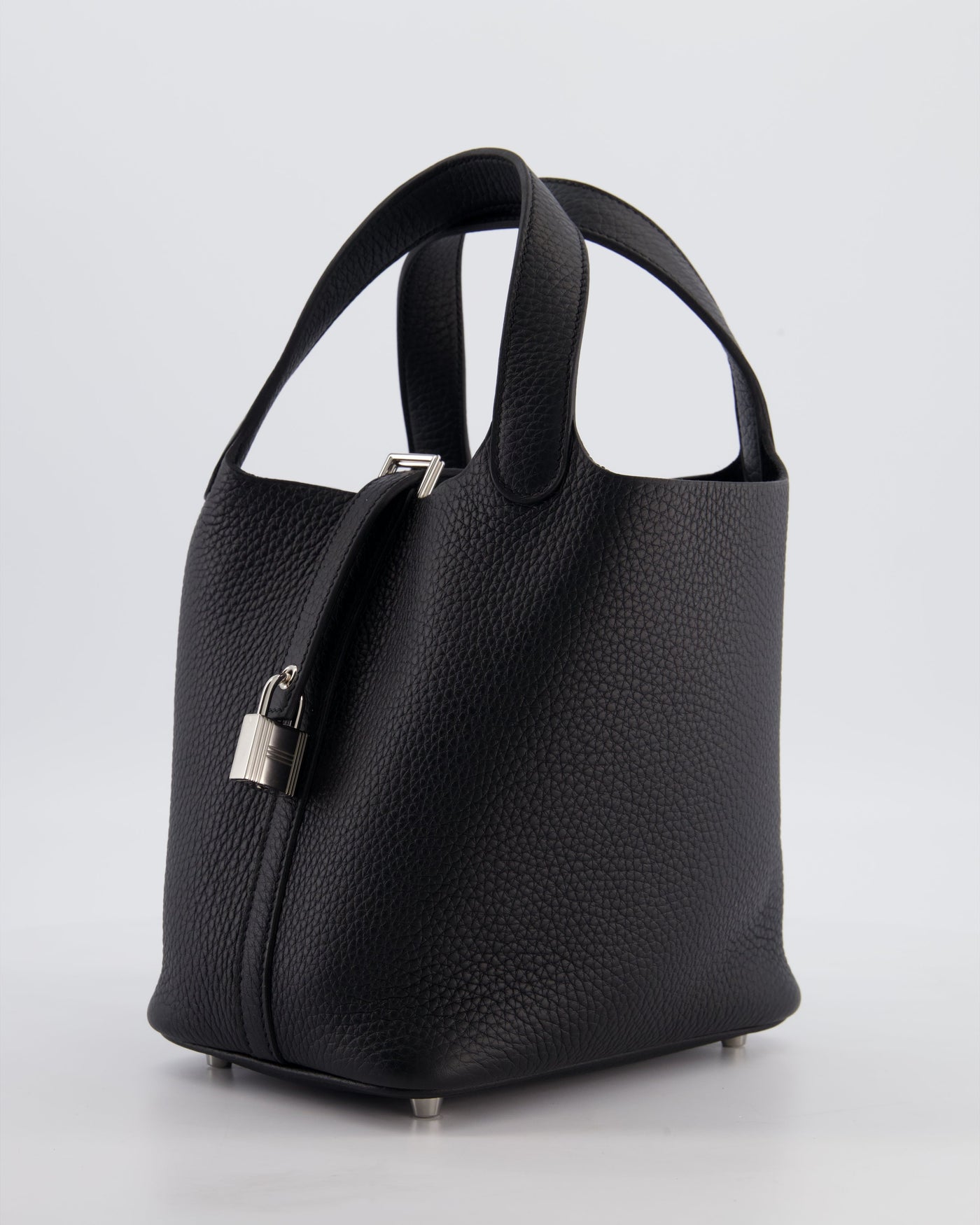 Hermes Picotin Lock 18 Bag in Noir Clemence Leather with Palladium Hardware - Product Image 8