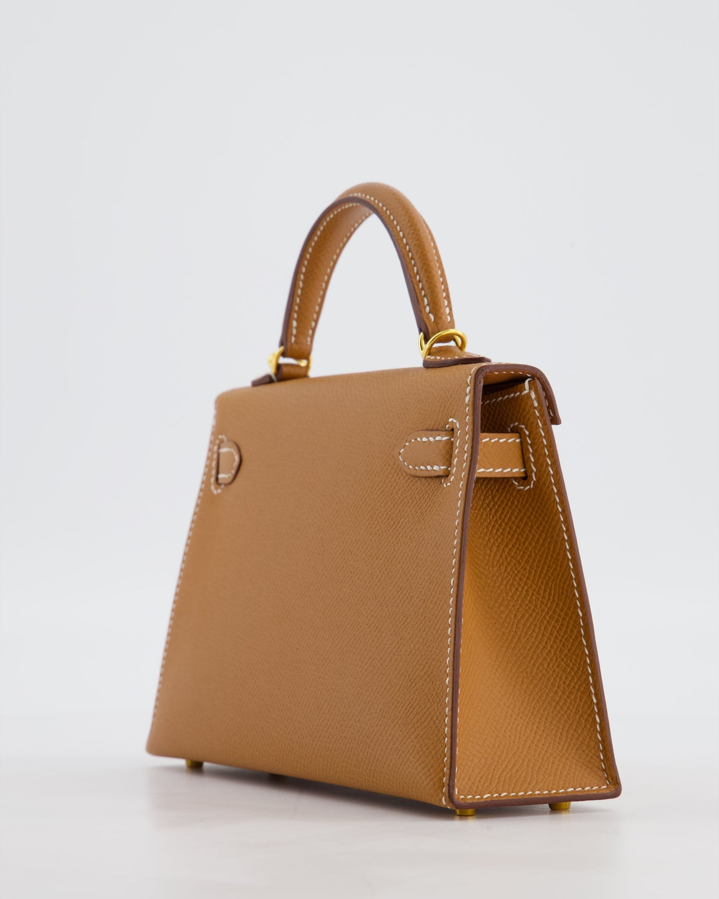 Hermes Mini Kelly II 20 Bag in Gold Epsom Leather with Gold Hardware - Product Image 12