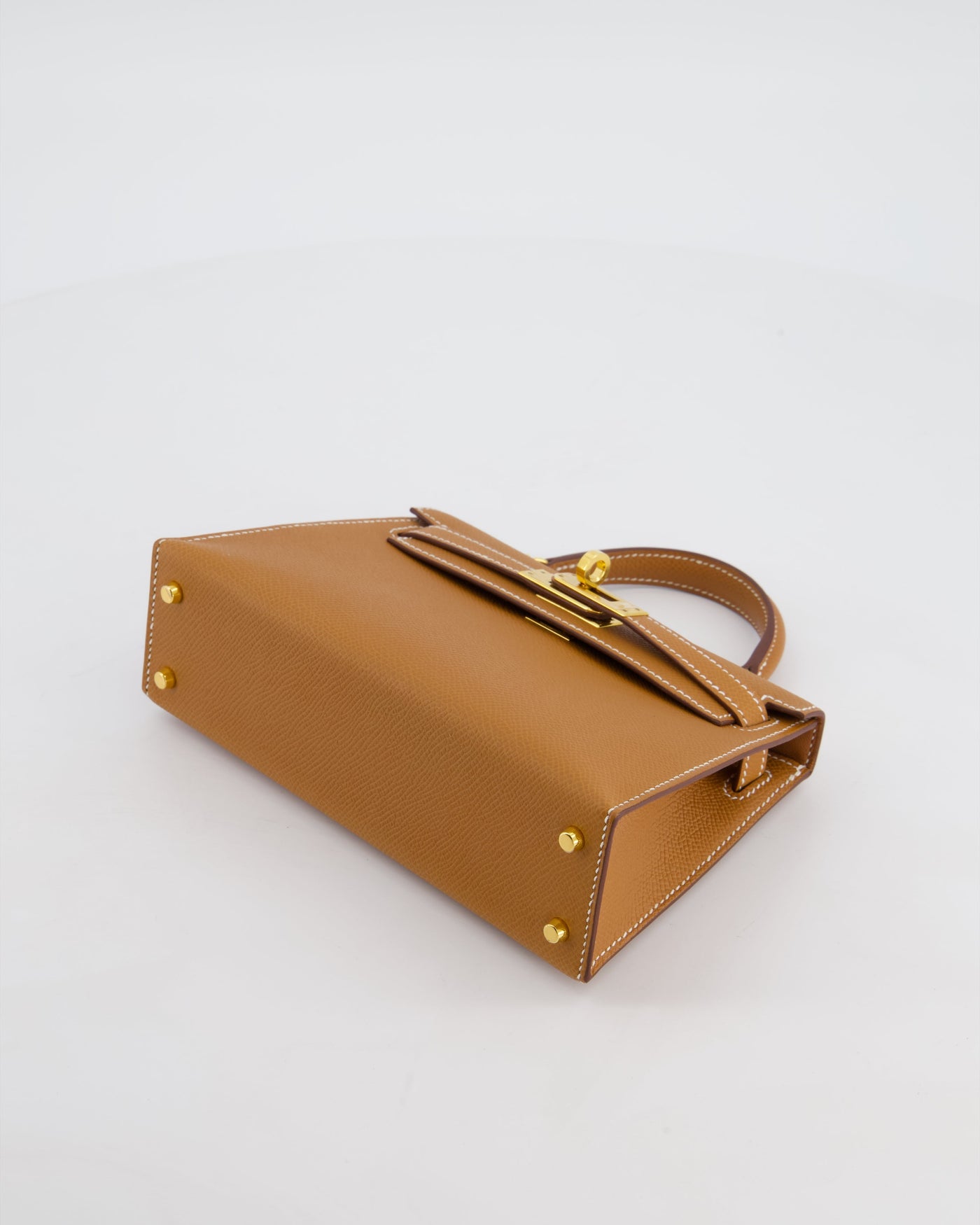 Hermes Mini Kelly II 20 Bag in Gold Epsom Leather with Gold Hardware - Product Image 20