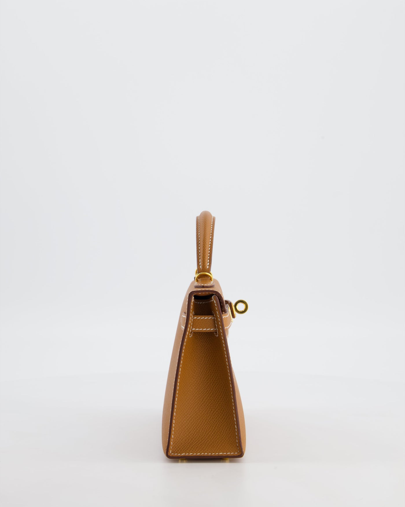 Hermes Mini Kelly II 20 Bag in Gold Epsom Leather with Gold Hardware - Product Image 4