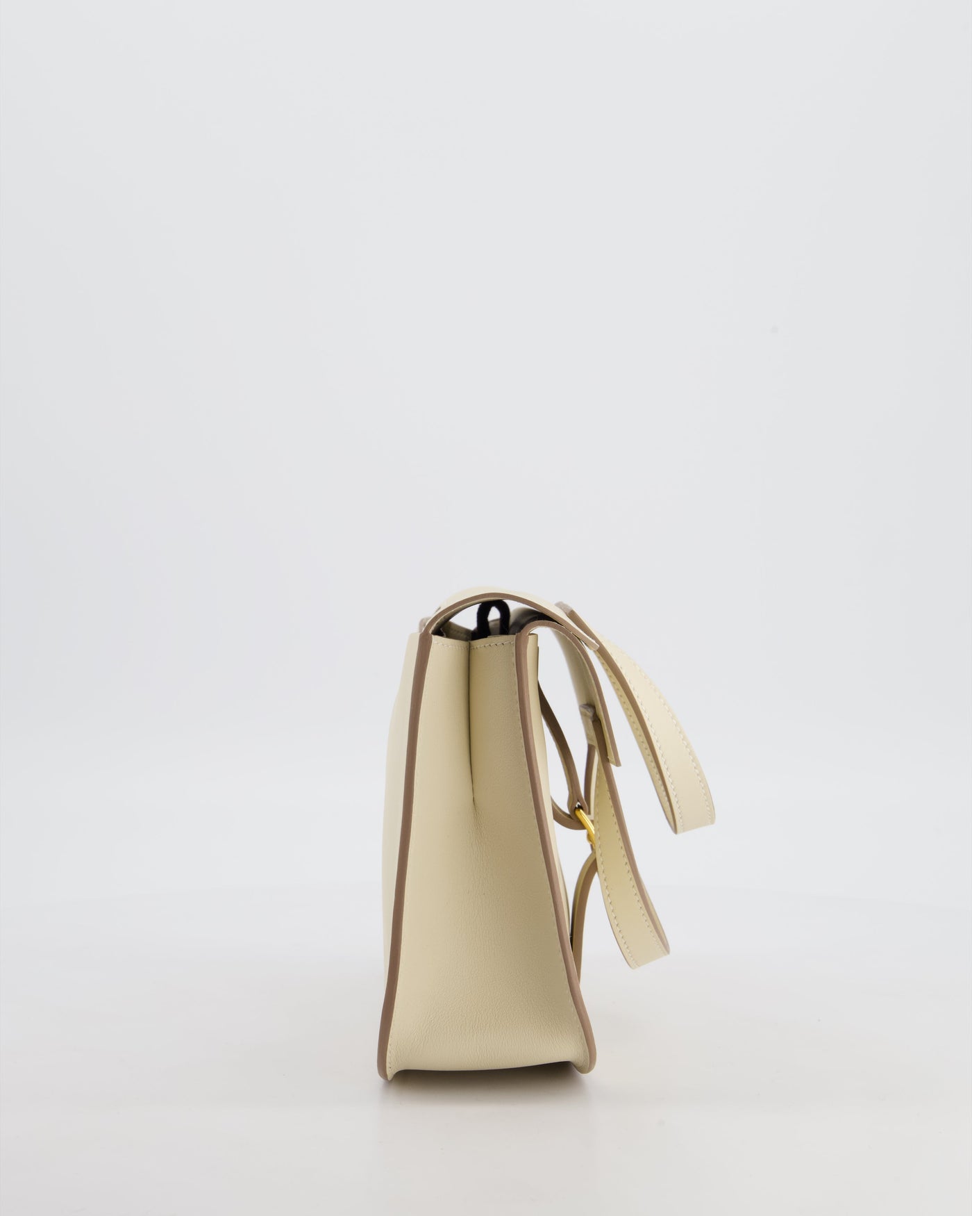 *NEW SIZE* Hermes Mini Halzan Bag in Craie Swift Leather with Gold Hardware - Product Image 5