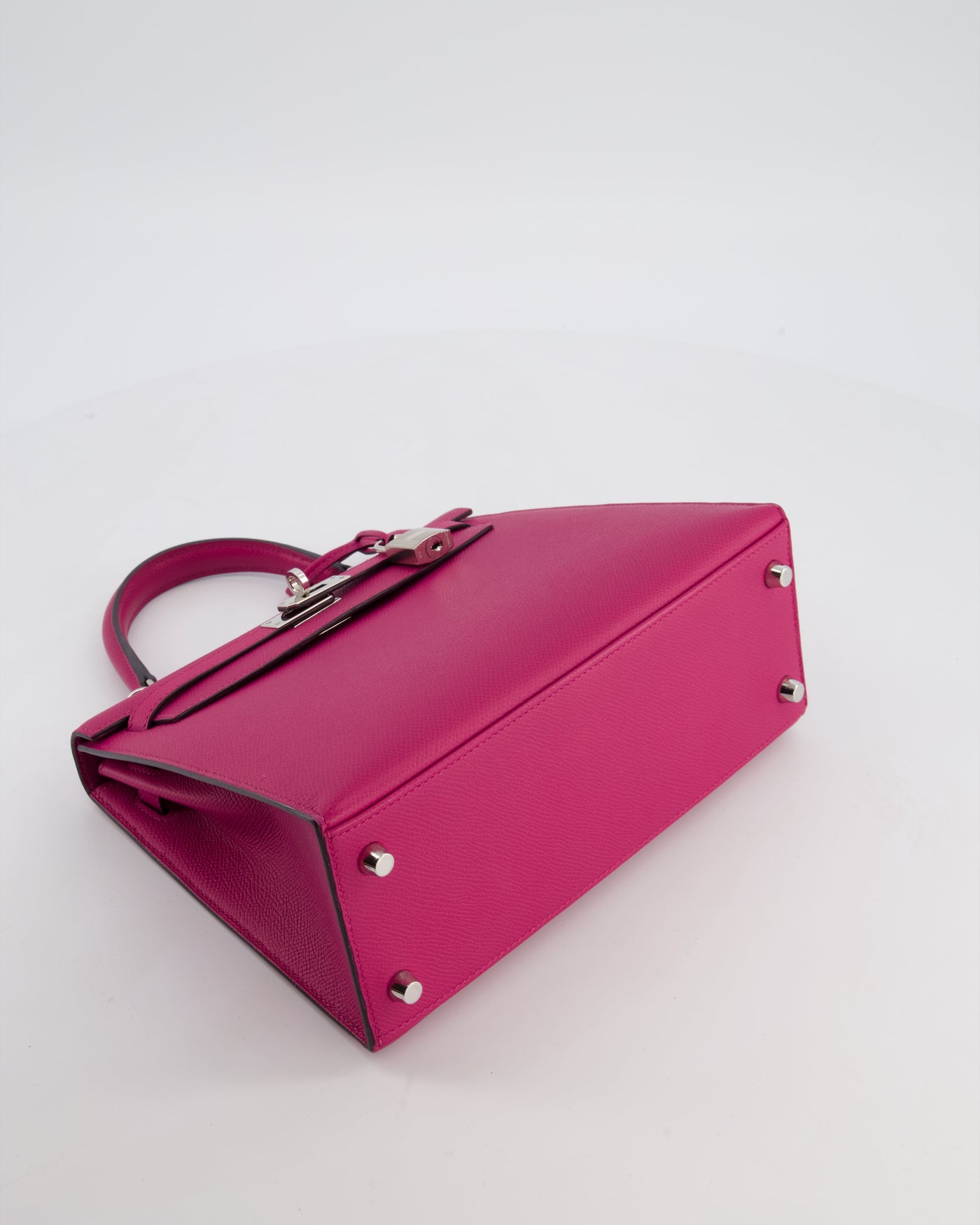 Hermes Kelly 25 Sellier Bag in Rose Pourpre Epsom Leather with Palladium Hardware - Product Image 17