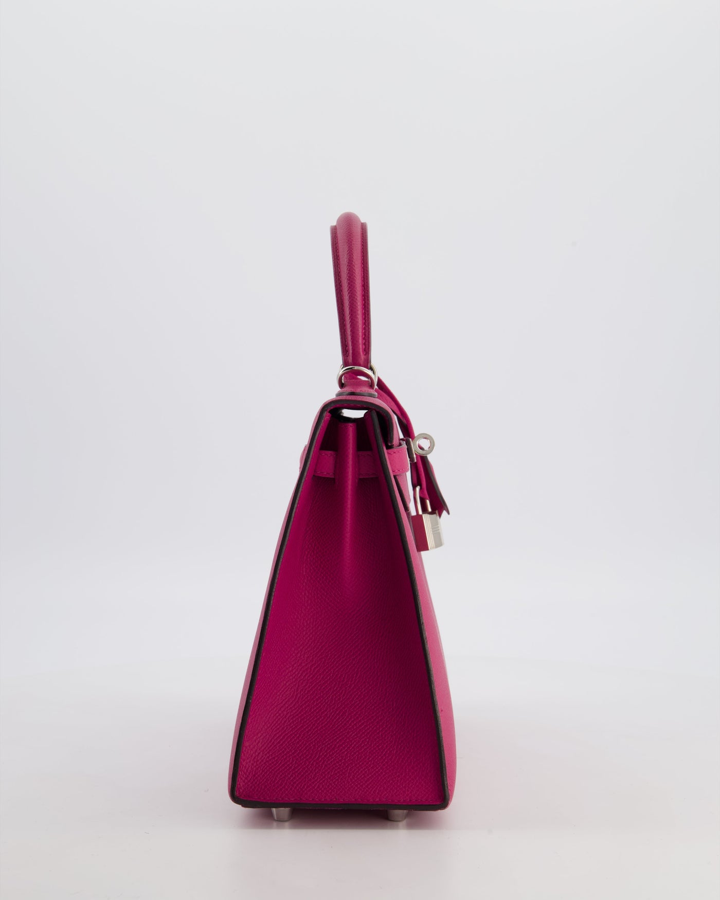 Hermes Kelly 25 Sellier Bag in Rose Pourpre Epsom Leather with Palladium Hardware - Product Image 4