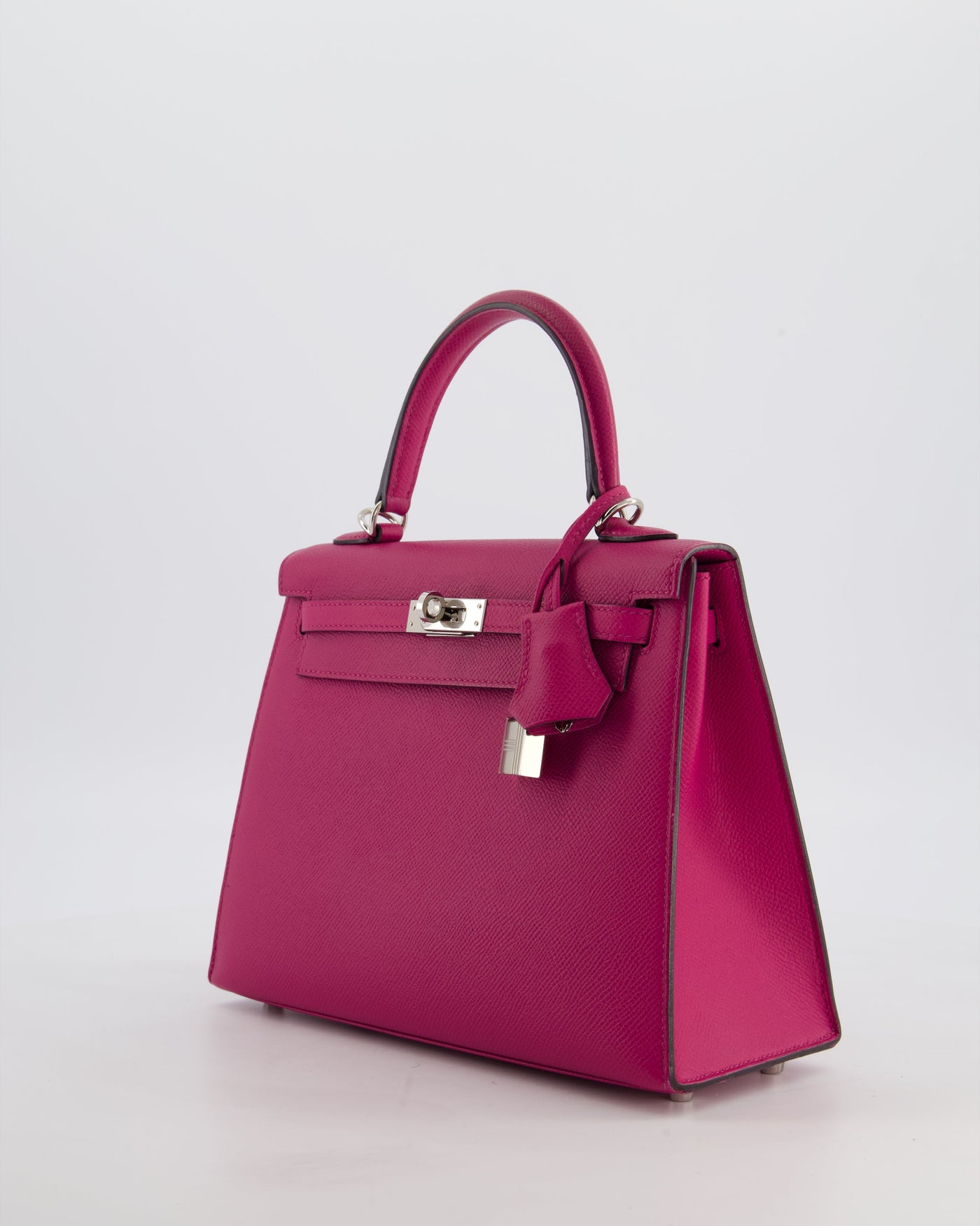Hermes Kelly 25 Sellier Bag in Rose Pourpre Epsom Leather with Palladium Hardware - Product Image 9