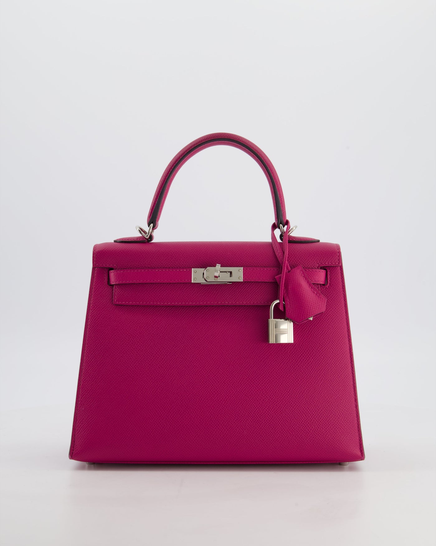 Hermes Kelly 25 Sellier Bag in Rose Pourpre Epsom Leather with Palladium Hardware - Product Image 2
