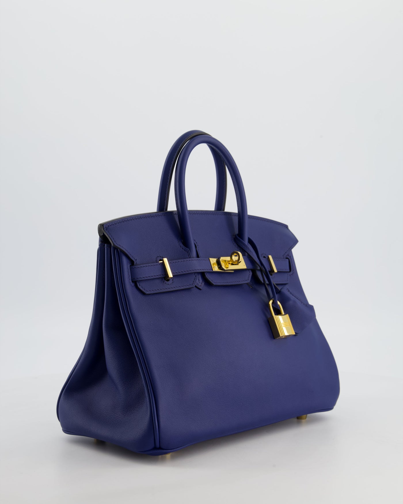 Hermes Birkin 25 Retourne Bag in Bleu Saphir Swift Leather with Gold Hardware - Product Image 3