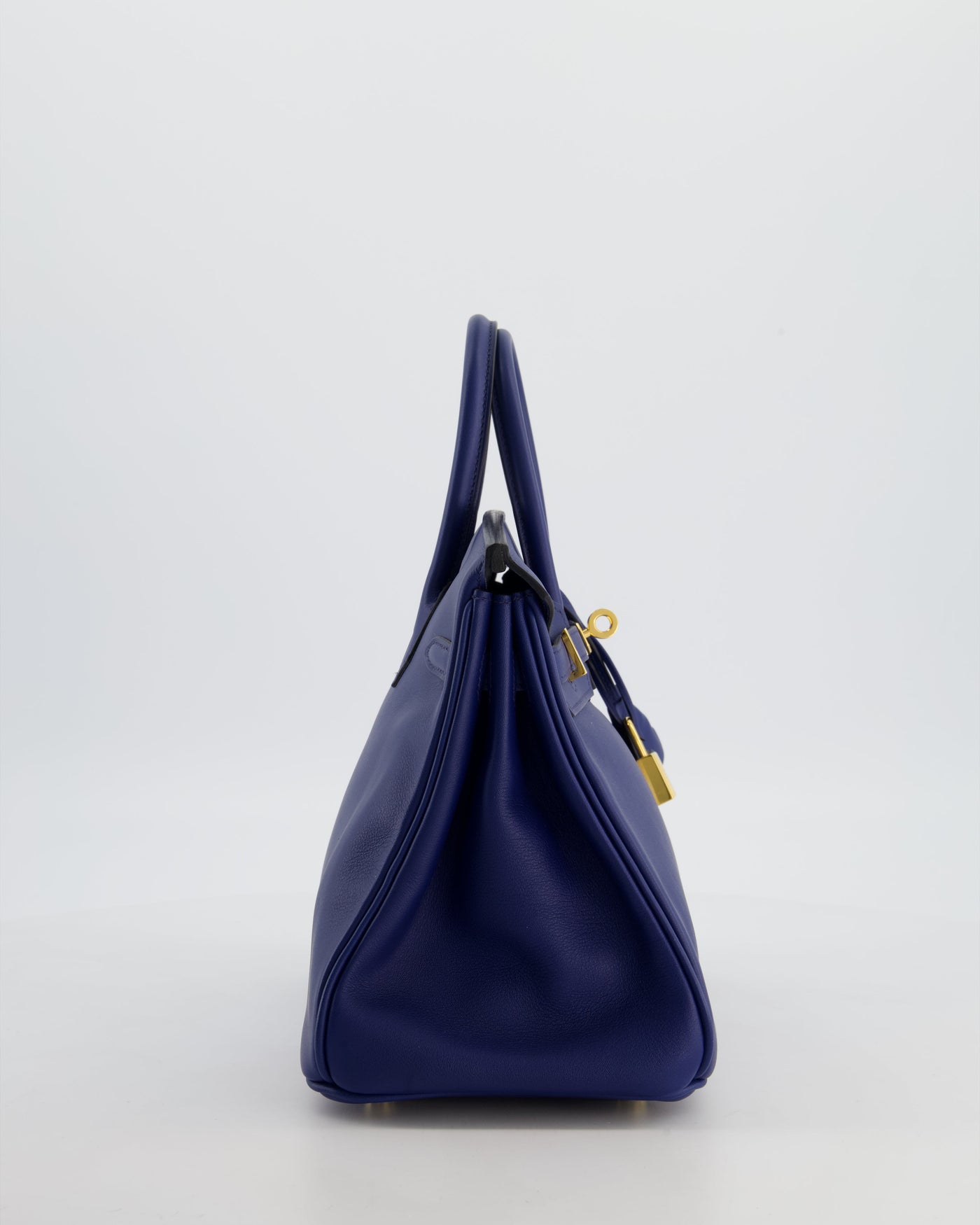 Hermes Birkin 25 Retourne Bag in Bleu Saphir Swift Leather with Gold Hardware - Product Image 4