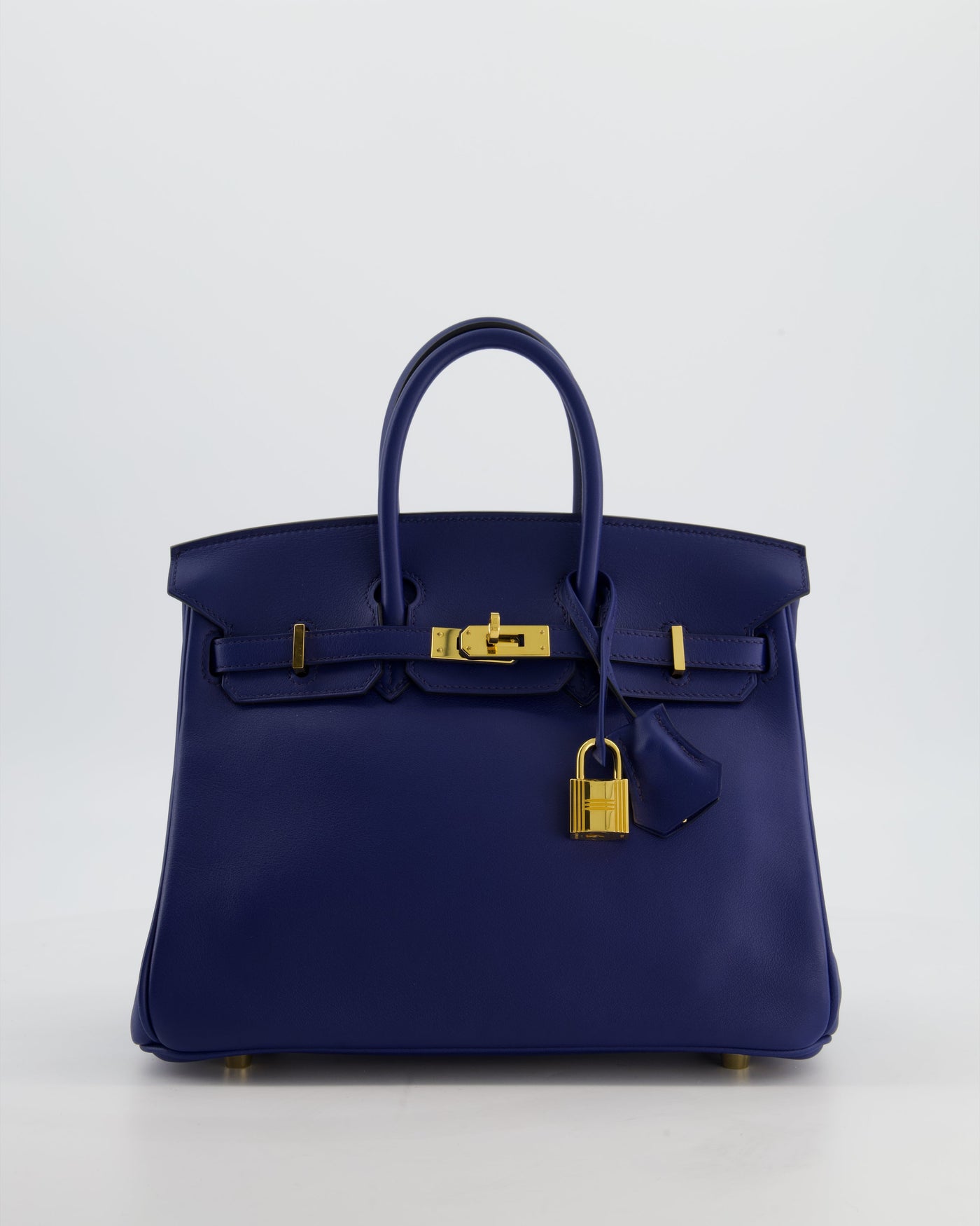 Hermes Birkin 25 Retourne Bag in Bleu Saphir Swift Leather with Gold Hardware - Product Image 21