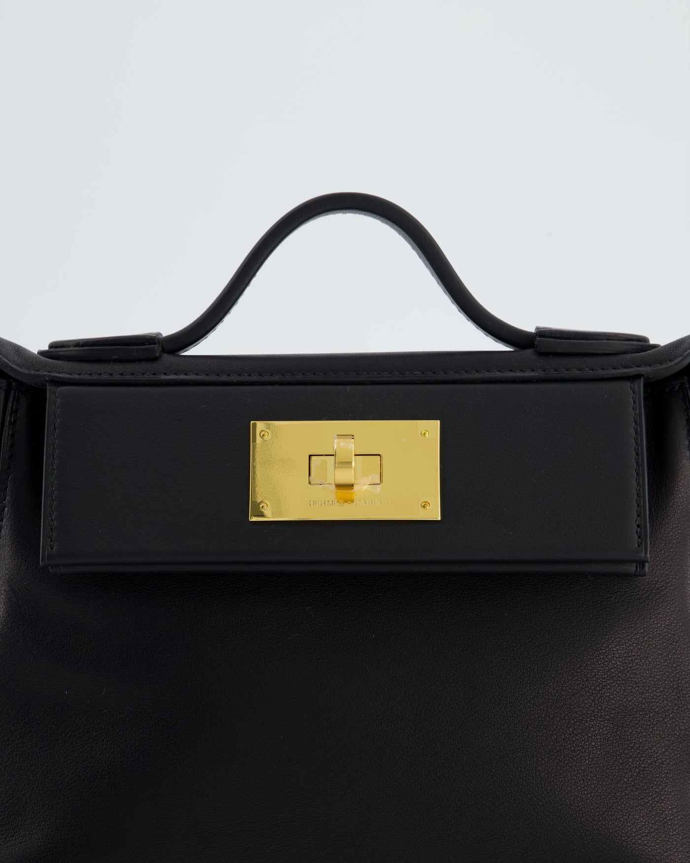 *RARE* Hermes 24/24 21 Bag in Noir Volupto and Noir Swift Leather with Gold Hardware - Product Image 18