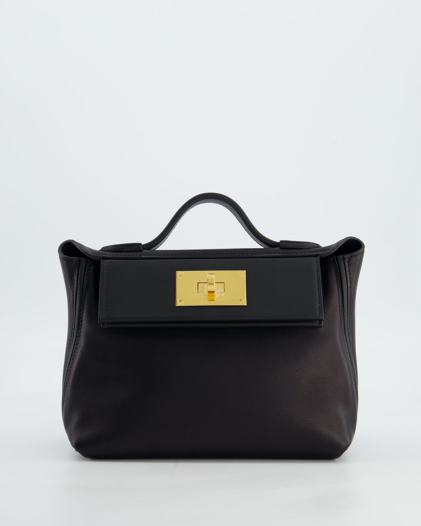 *RARE* Hermes 24/24 21 Bag in Noir Volupto and Noir Swift Leather with Gold Hardware - Product Image 3