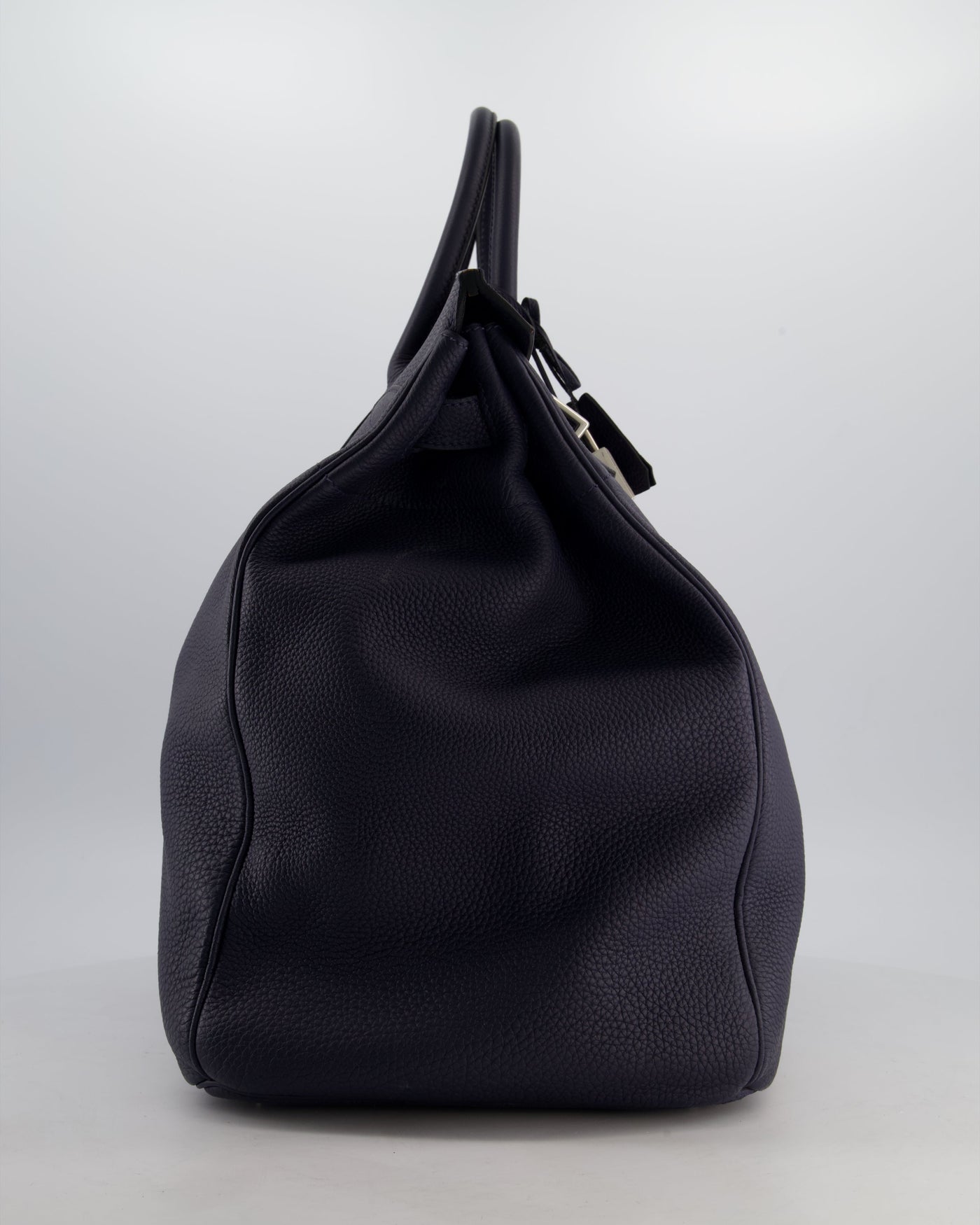 *RARE* Hermes HAC Bag 40 in Bleu Abysse Togo Leather With Palladium Hardware - Product Image 5