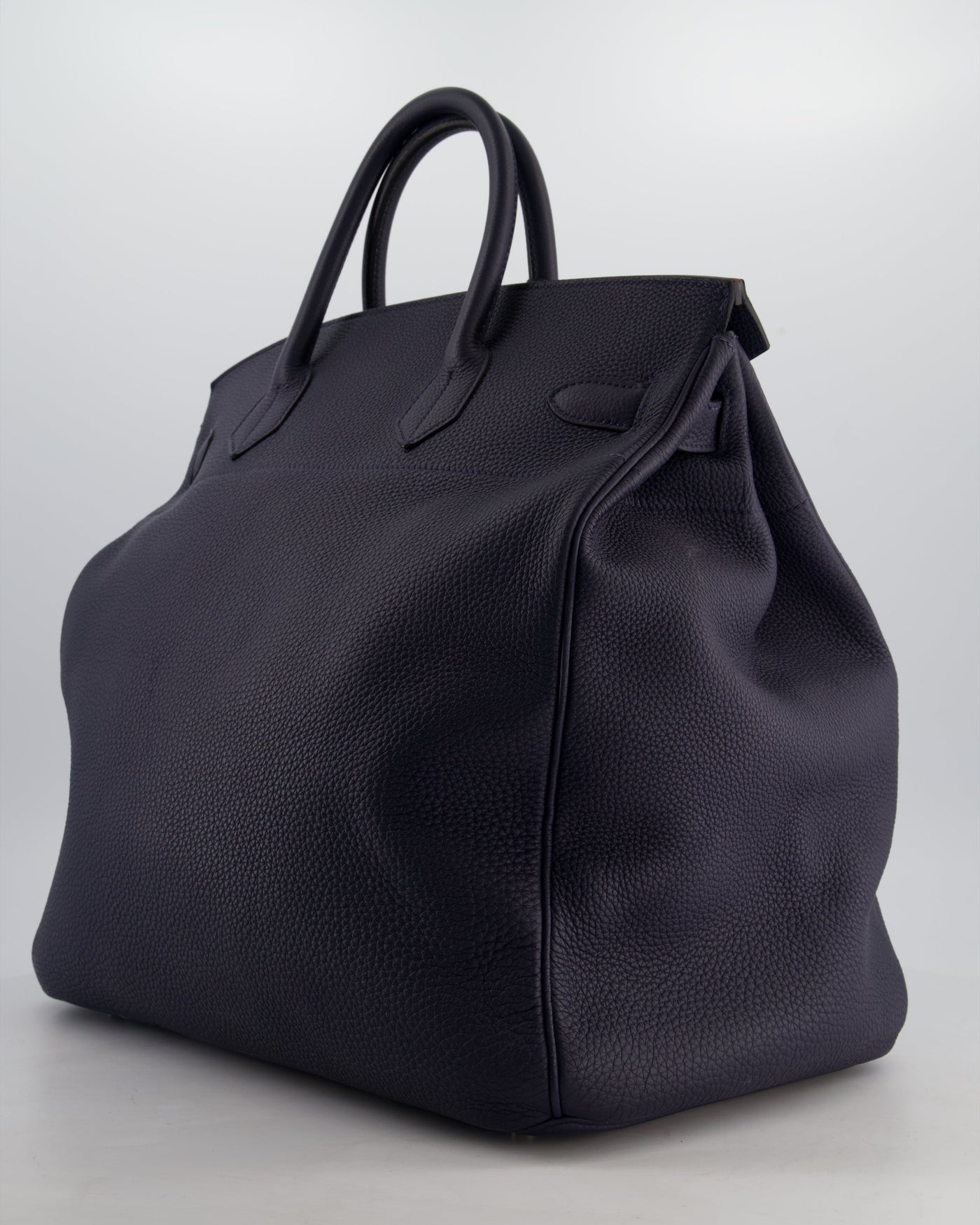 *RARE* Hermes HAC Bag 40 in Bleu Abysse Togo Leather With Palladium Hardware - Product Image 6