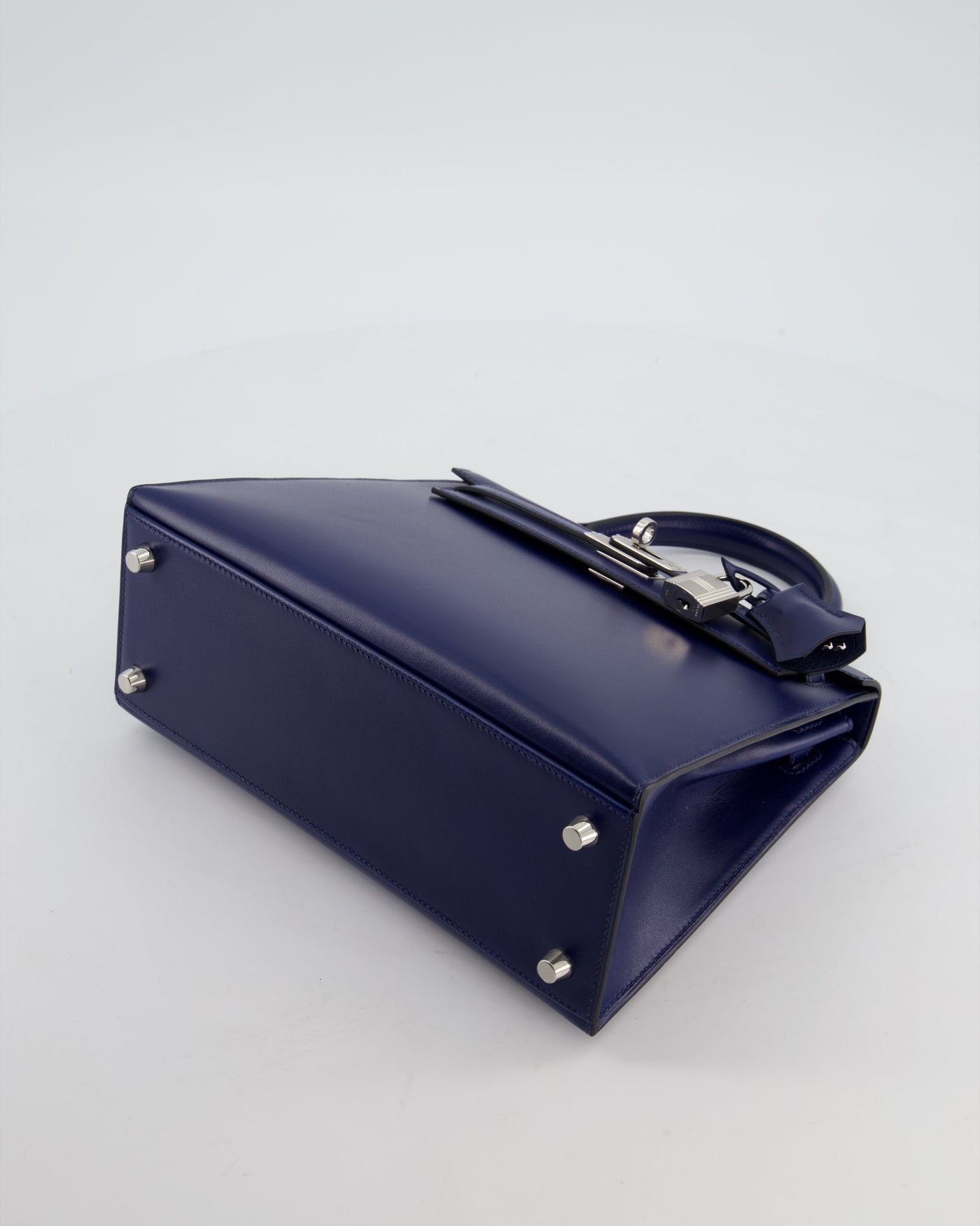 *RARE* Hermes Kelly 25 Sellier Bag in Bleu Saphir Box Leather with Palladium Hardware - Product Image 21