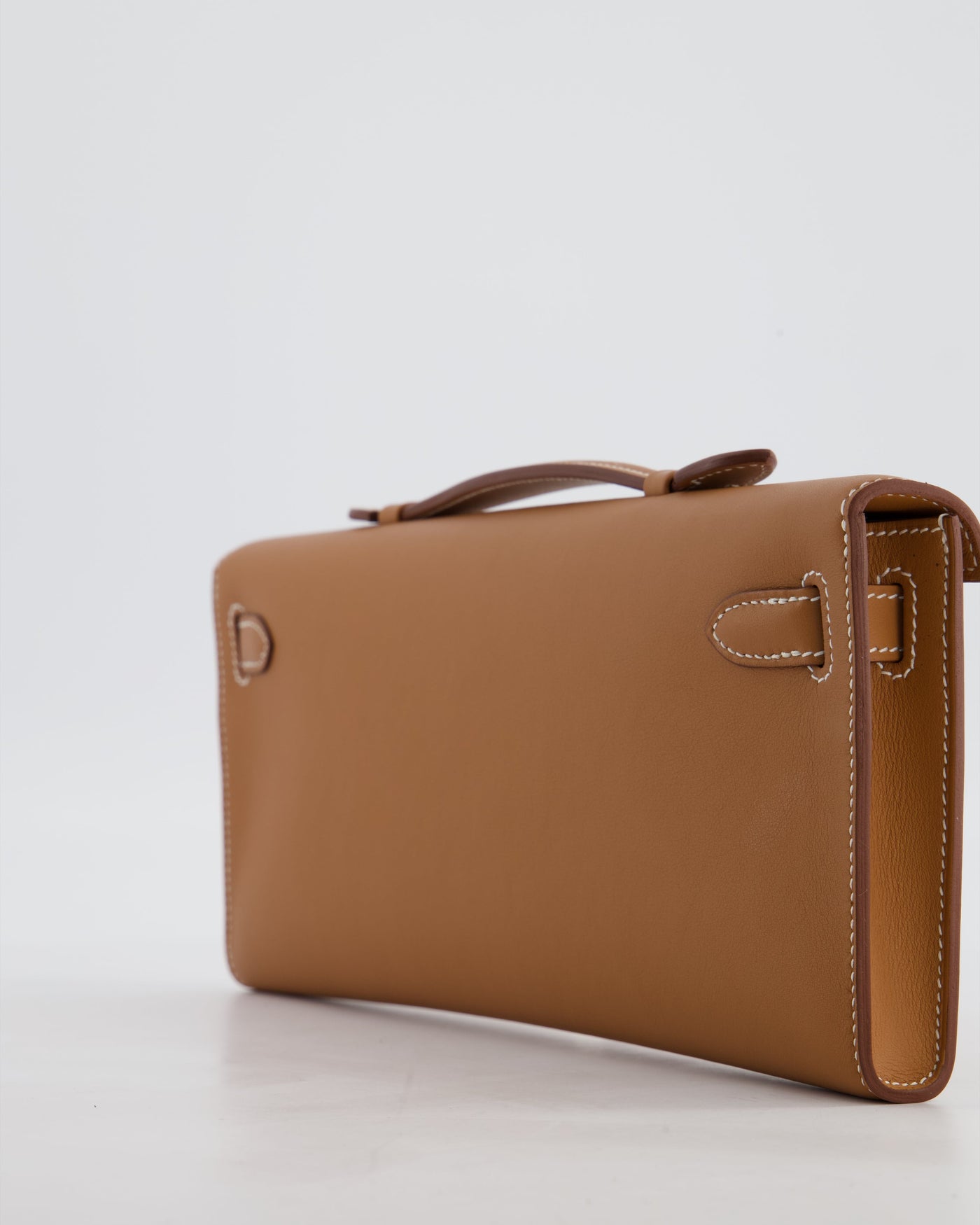 *HOT & RARE* Hermes Kelly Cut Bag in Gold Swift Leather with Palladium Hardware in Gold