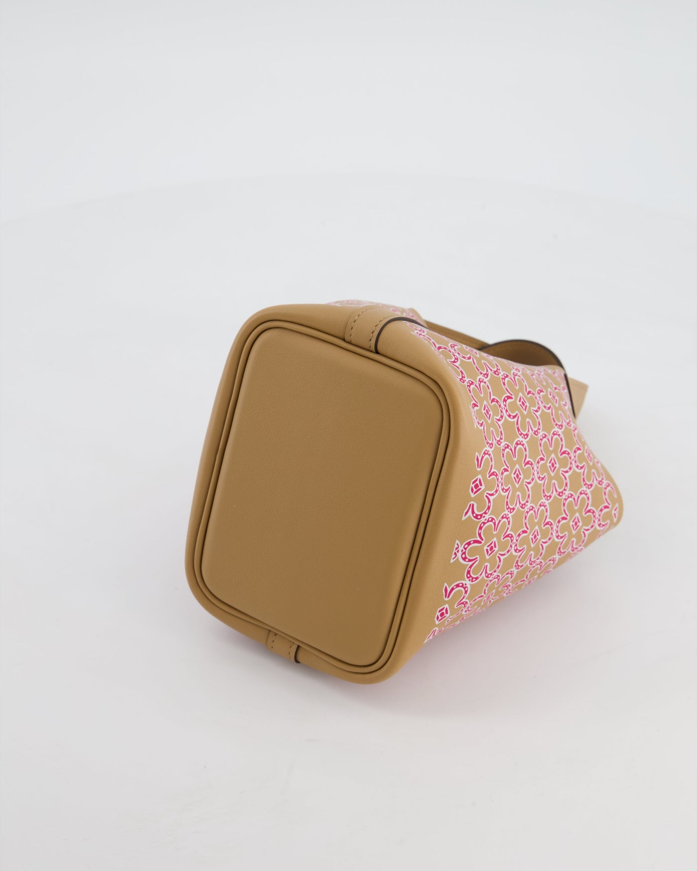 Hermes Micro Picotin 14 Lucky Daisy Bag in Blanc, Chai & Framboise Swift Leather with Palladium Hardware - Product Image 16