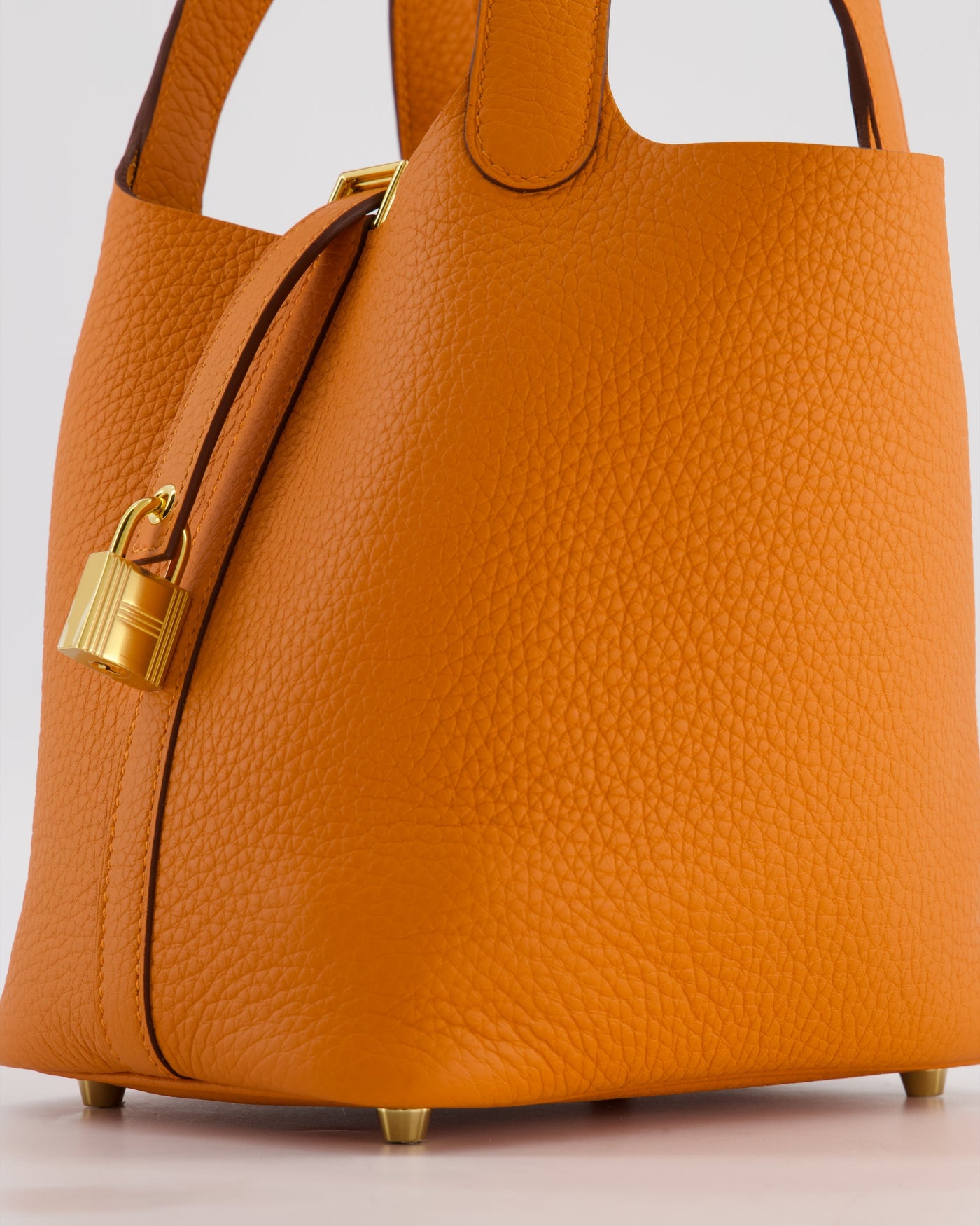 Hermes Picotin Lock 18 Bag in Orange H Taurillon Clemence Leather with Gold Hardware - Product Image 10