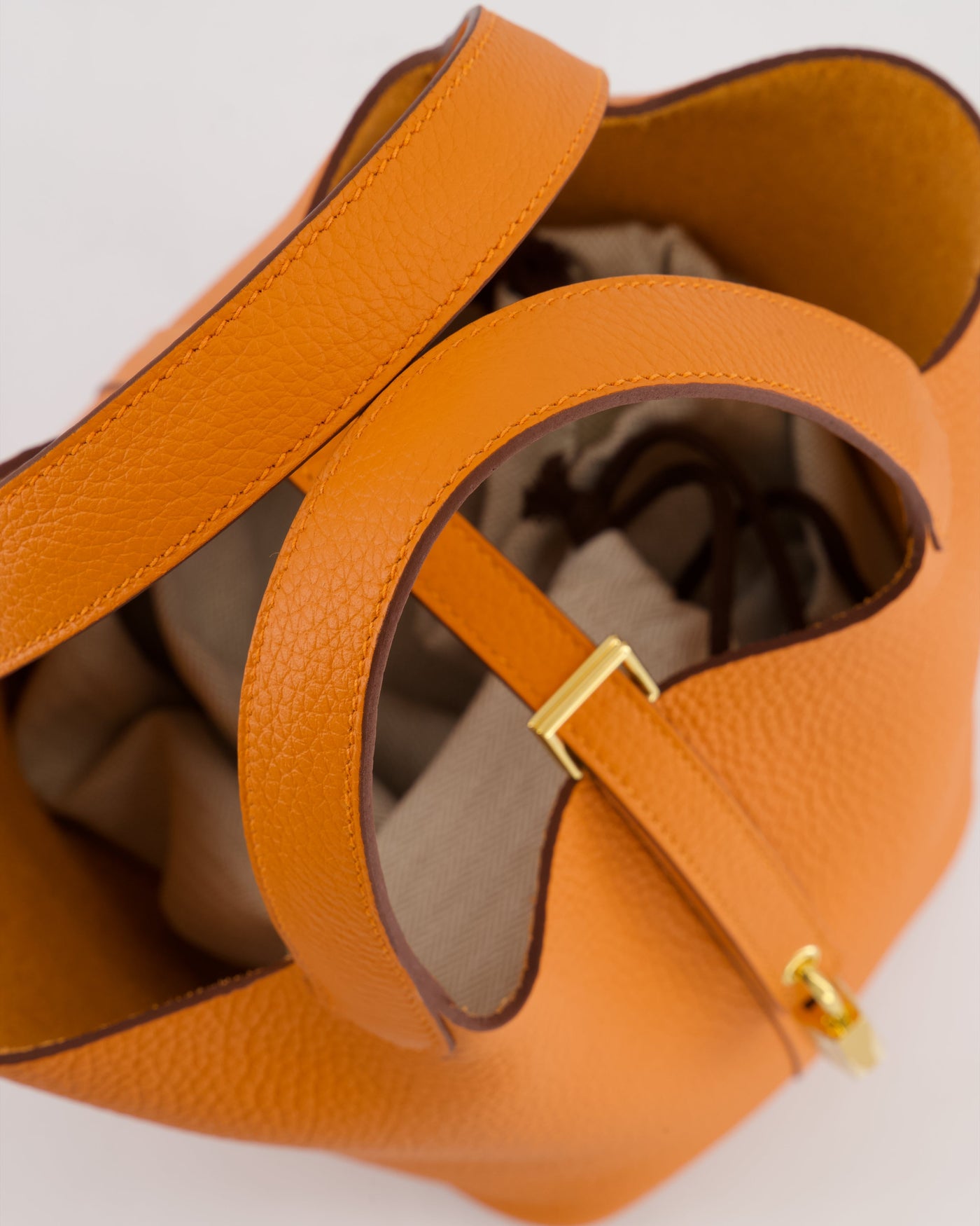 Hermes Picotin Lock 18 Bag in Orange H Taurillon Clemence Leather with Gold Hardware - Product Image 14