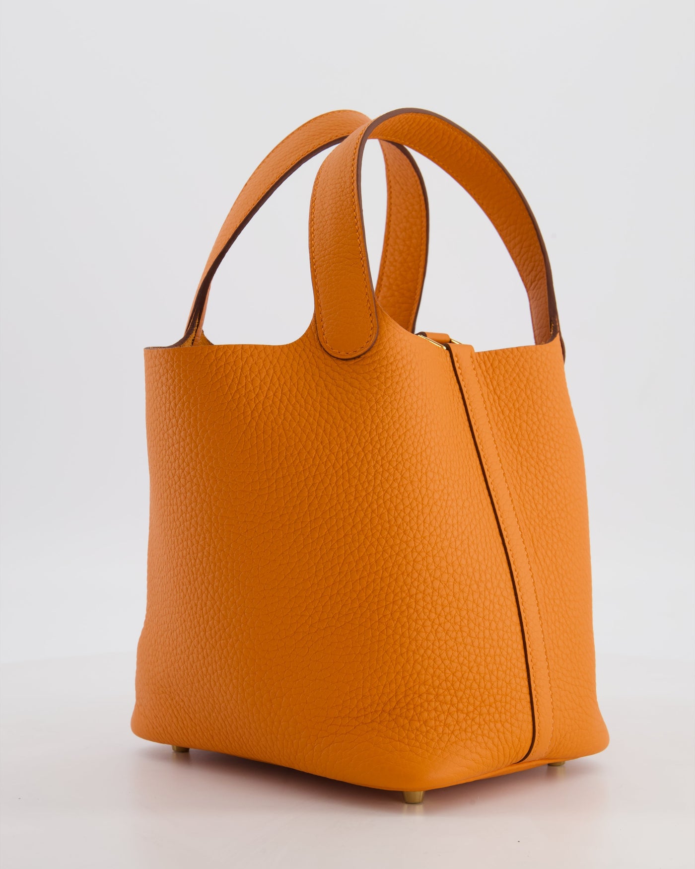 Hermes Picotin Lock 18 Bag in Orange H Taurillon Clemence Leather with Gold Hardware - Product Image 6