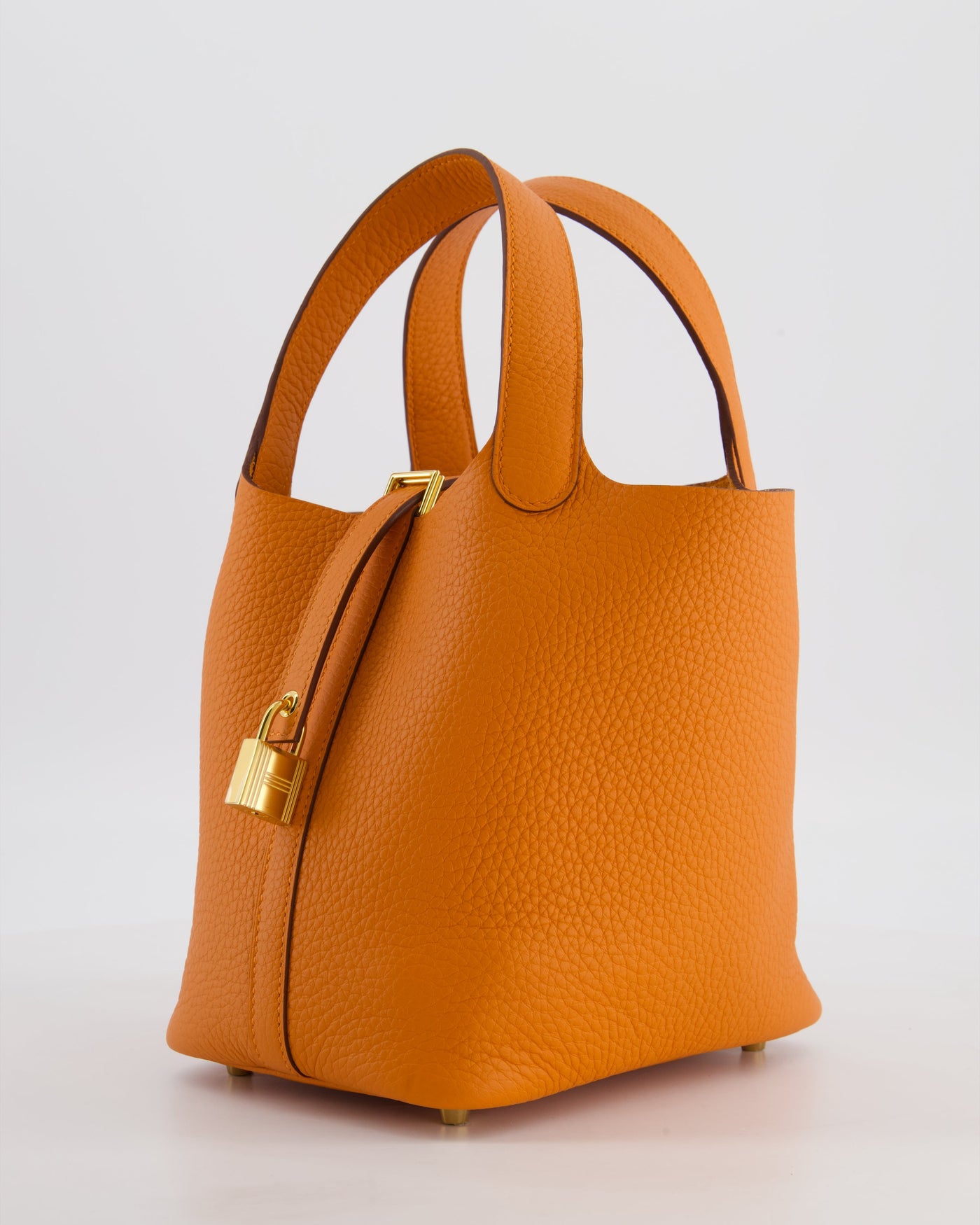 Hermes Picotin Lock 18 Bag in Orange H Taurillon Clemence Leather with Gold Hardware - Product Image 8