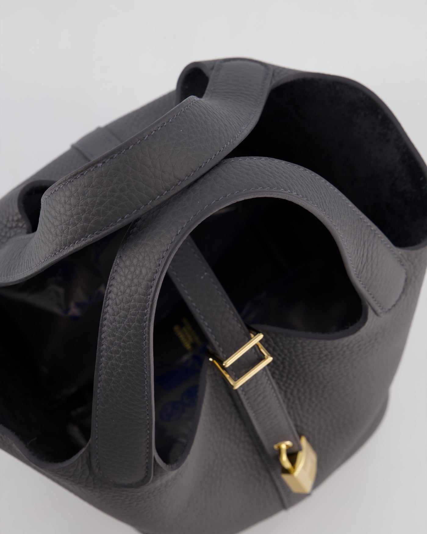 Hermes Picotin Lock 18 Bag in Ardoise Clemence Leather with Permabrass Hardware - Product Image 13