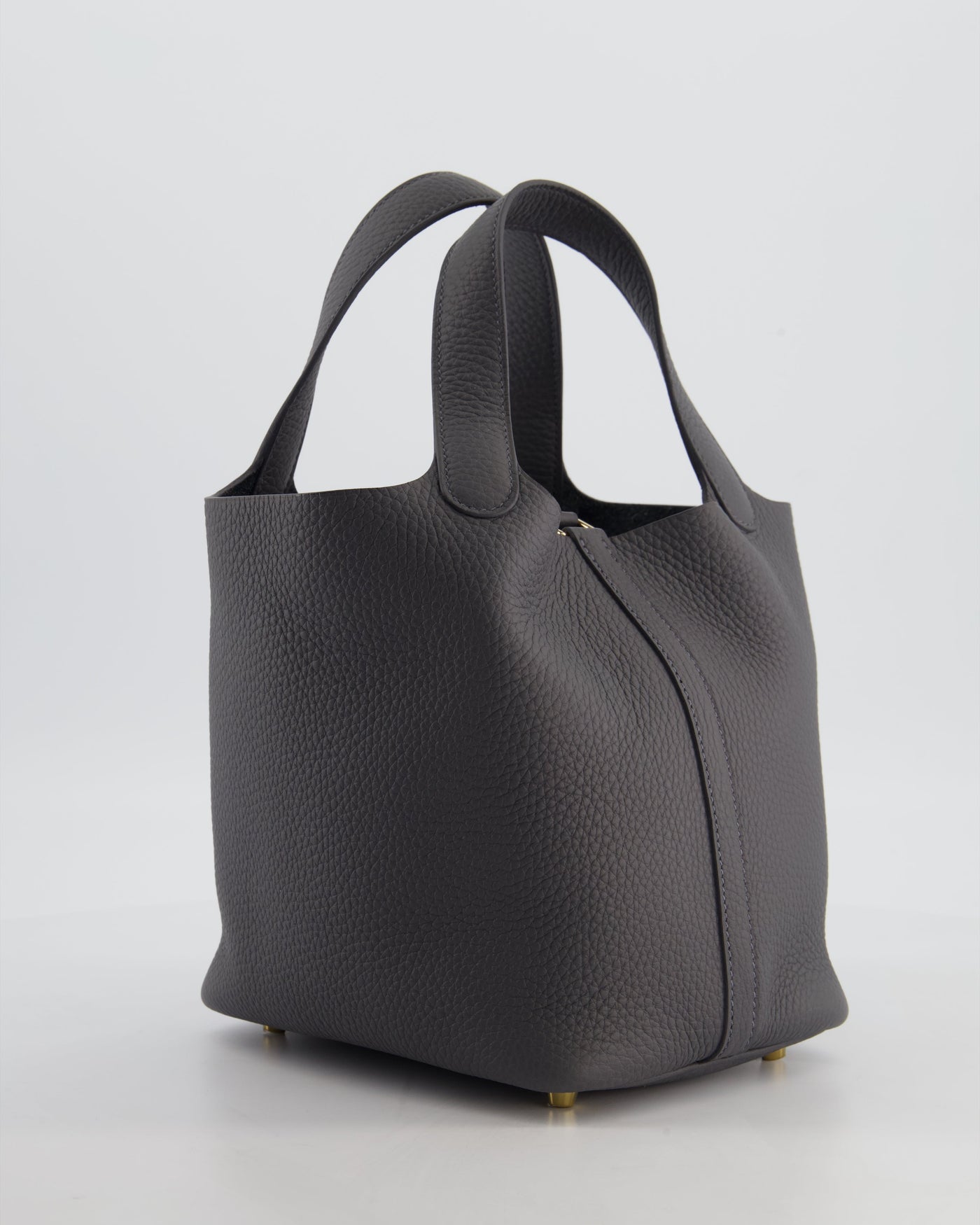 Hermes Picotin Lock 18 Bag in Ardoise Clemence Leather with Permabrass Hardware - Product Image 6
