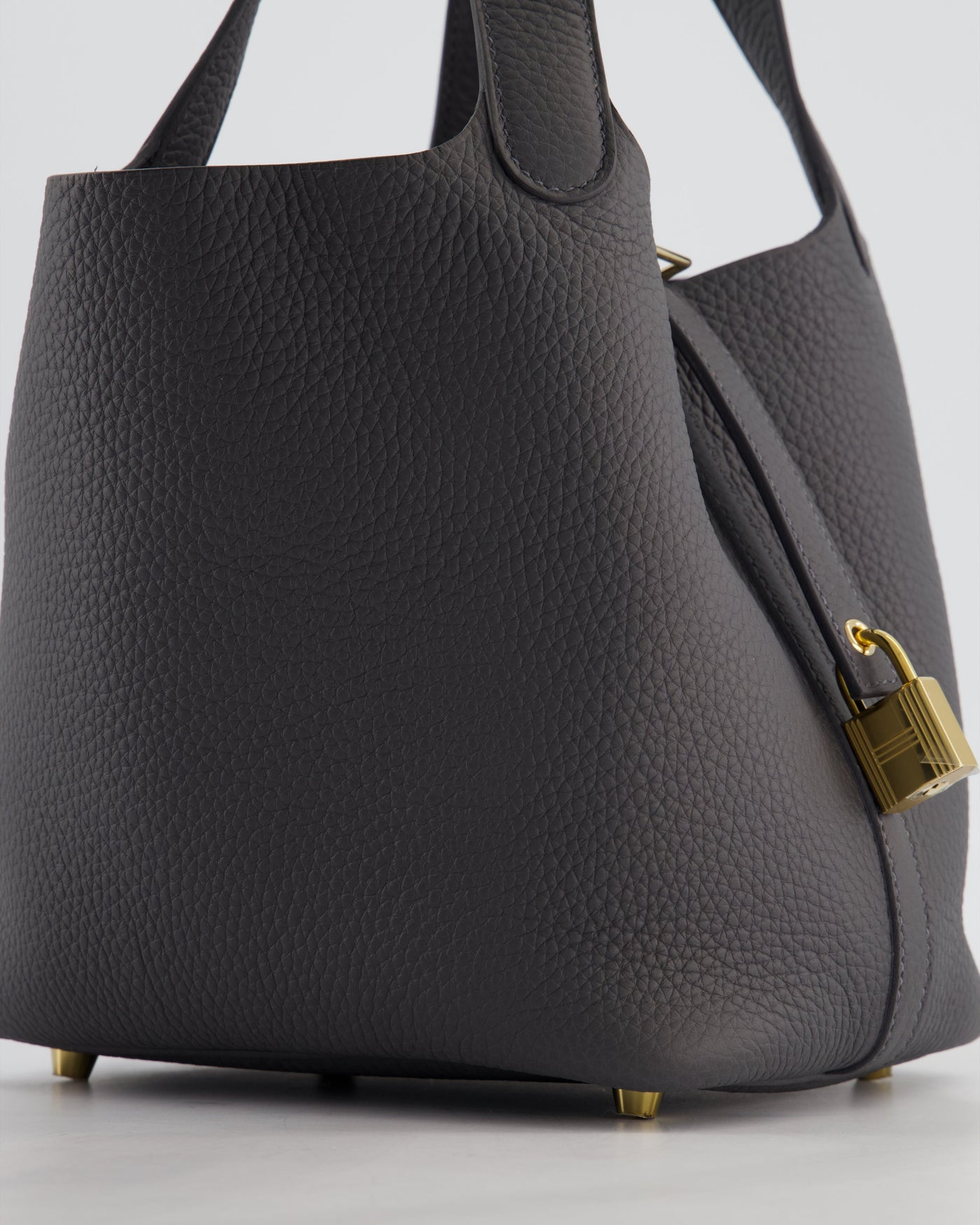 Hermes Picotin Lock 18 Bag in Ardoise Clemence Leather with Permabrass Hardware - Product Image 9