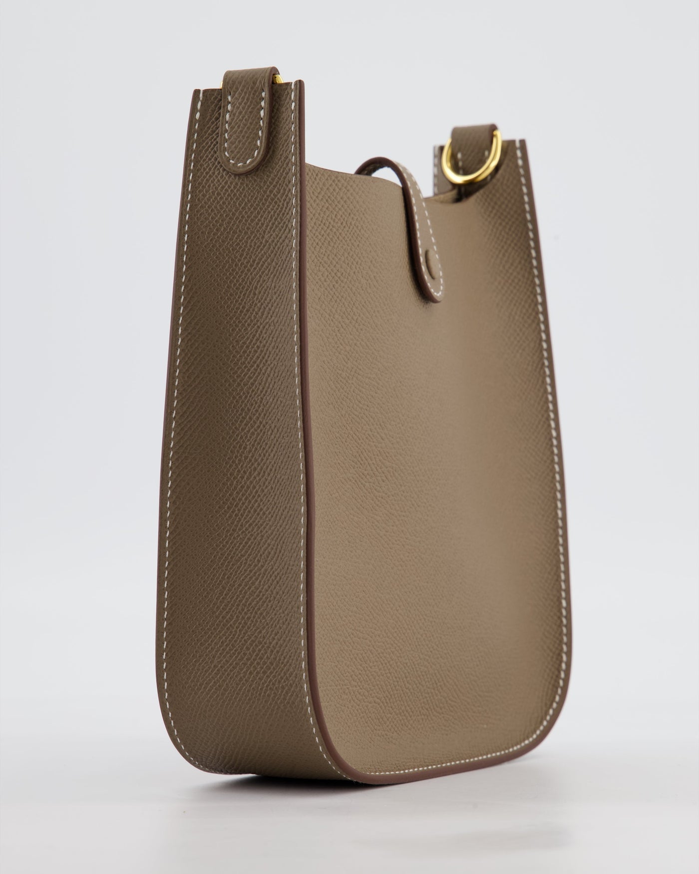 Hermes Mini Evelyne Sellier Bag in Etoupe Epsom Leather with Gold Hardware - Product Image 11