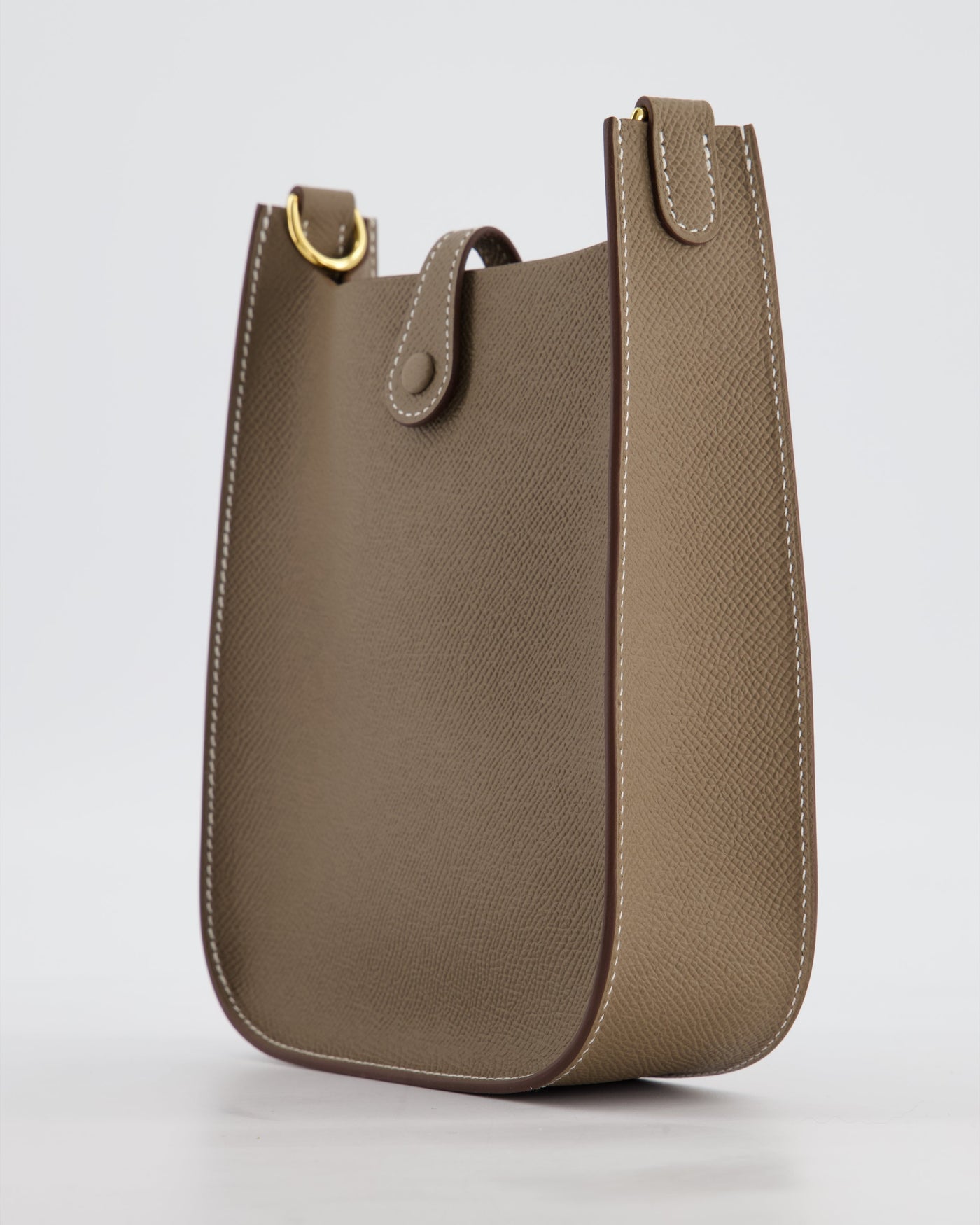 Hermes Mini Evelyne Sellier Bag in Etoupe Epsom Leather with Gold Hardware - Product Image 13