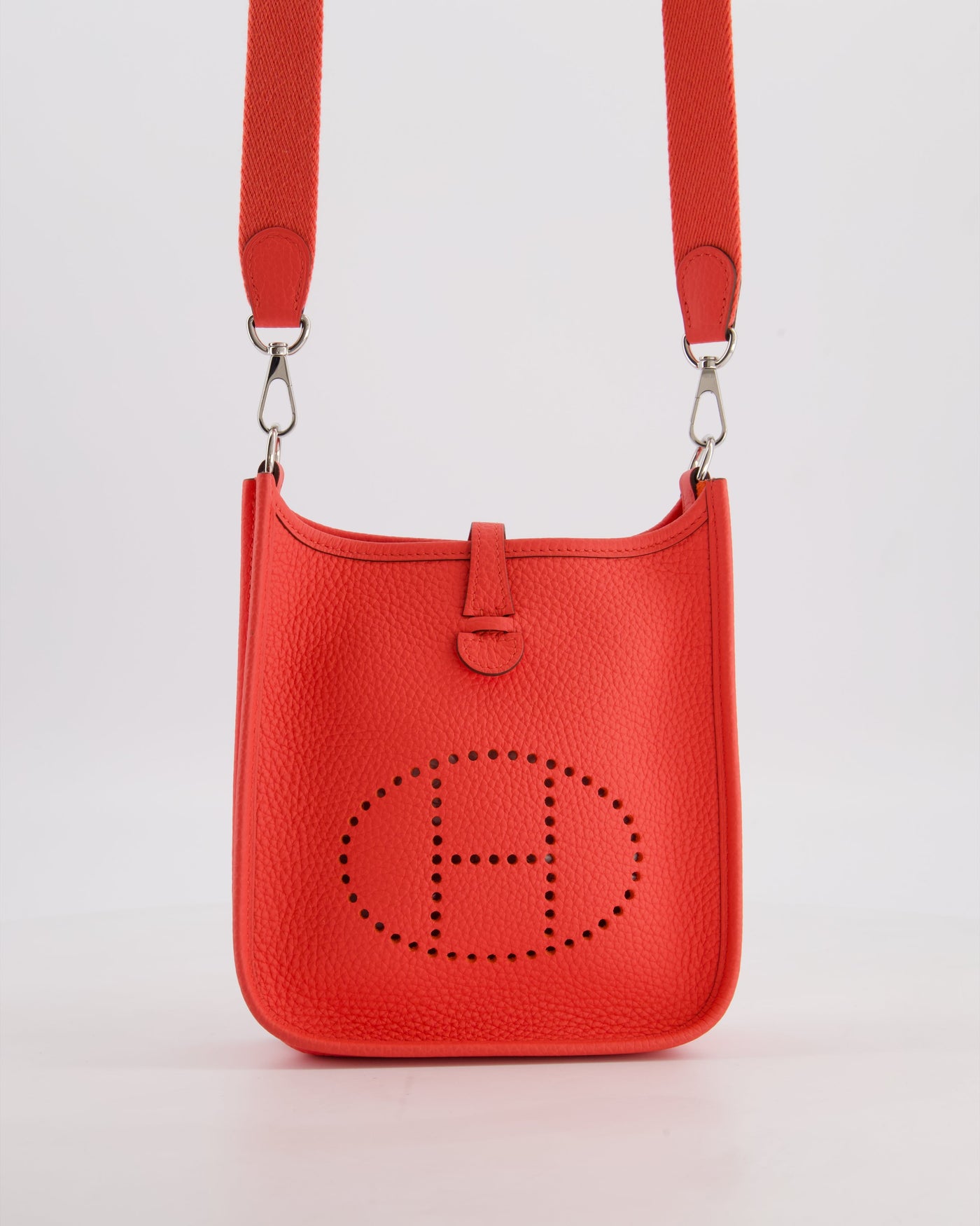 Hermes Mini Evelyne Bag in Rose Texas Clemence Leather with Palladium Hardware - Product Image 3