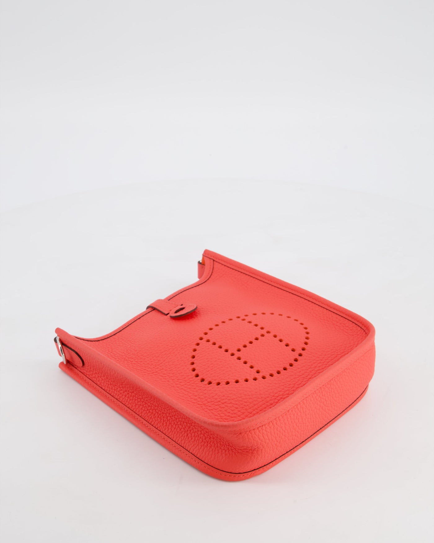 Hermes Mini Evelyne Bag in Rose Texas Clemence Leather with Palladium Hardware - Product Image 21