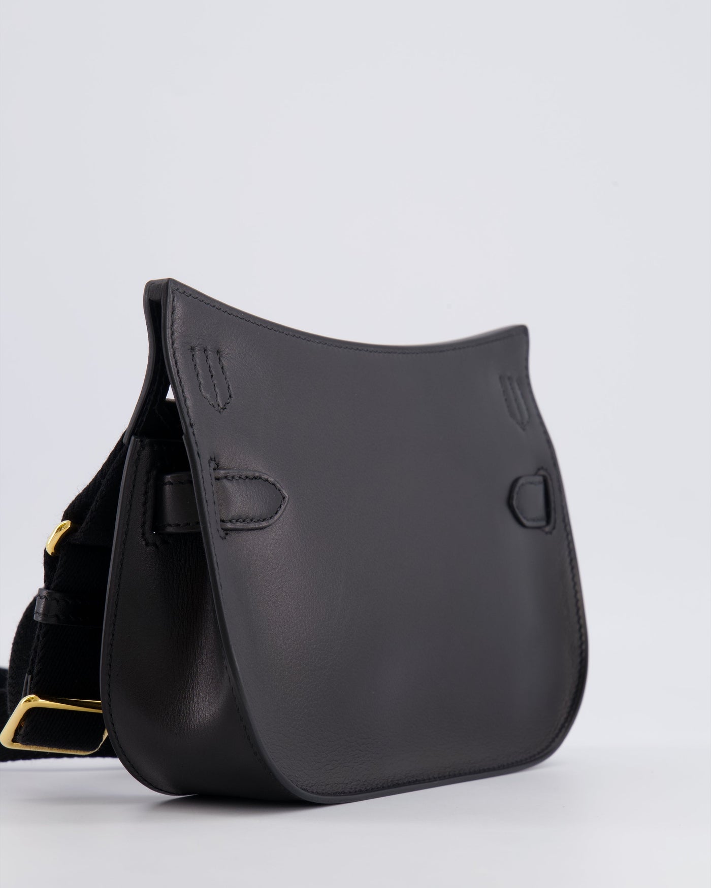 *RARE* Hermes Mini Jypsiere Crossbody Bag in Black Evergrain Leather with Gold Hardware - Product Image 14