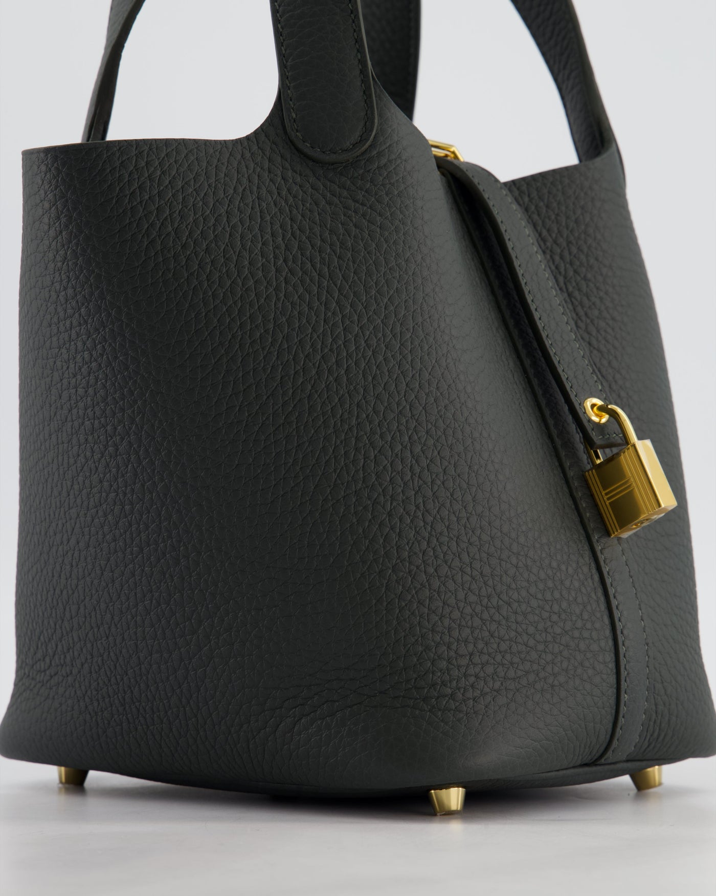 Hermes Picotin Lock 18 Bag in Vert Mangrove Clemence Leather with Permabrass Hardware - Product Image 10
