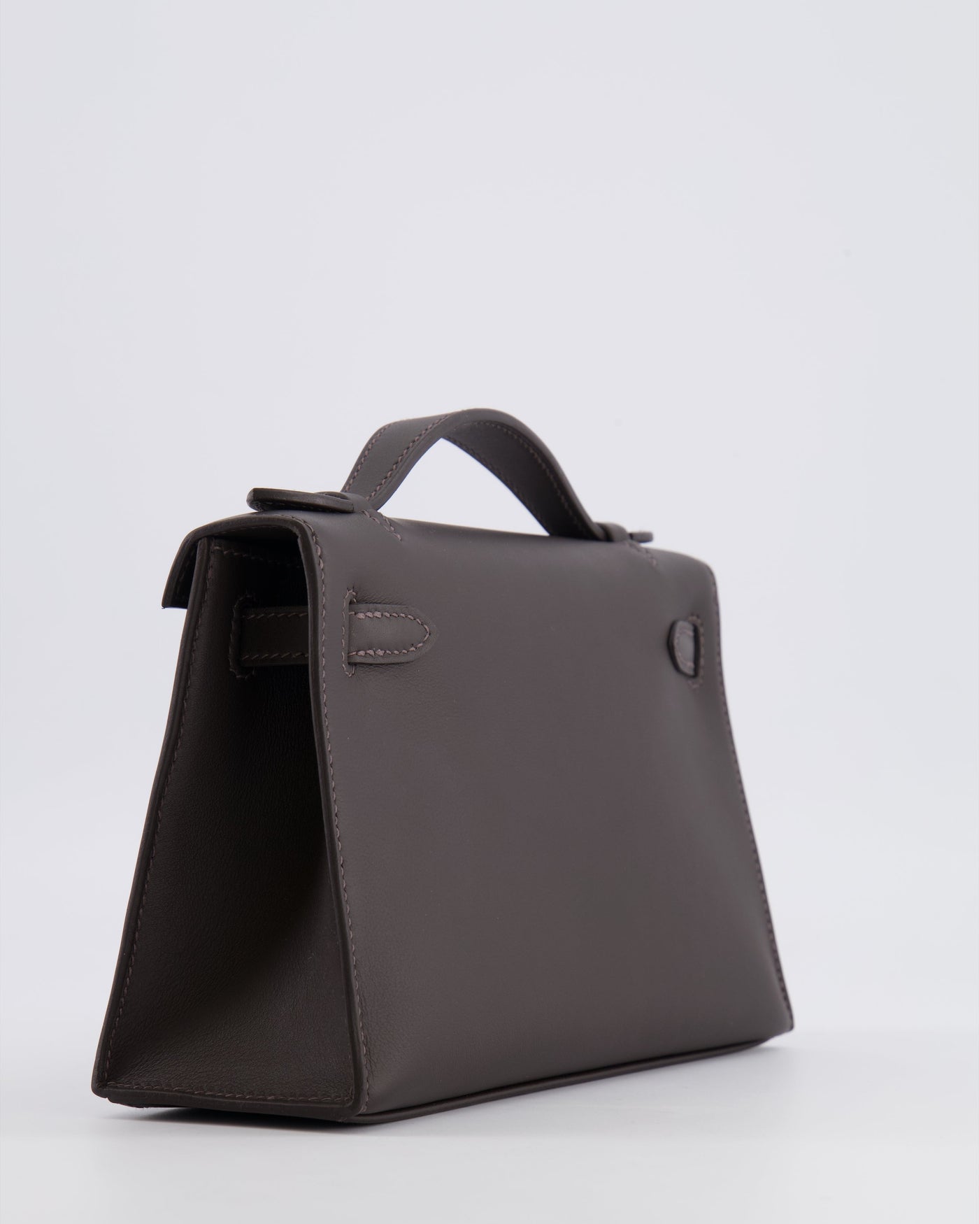 *RARE* Hermes Kelly Pochette Bag in Bai Brun Swift Leather with Gold Hardware - Product Image 12