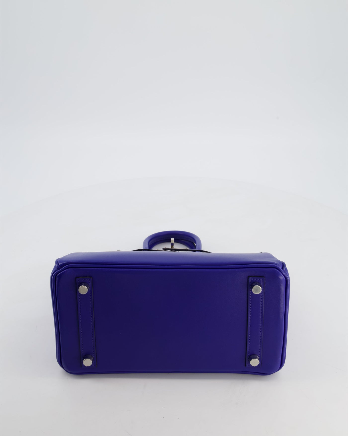 Hermes Birkin 25 Retourne Bag in Blue Electrique Tadelakt Leather with Palladium Hardware - Product Image 19