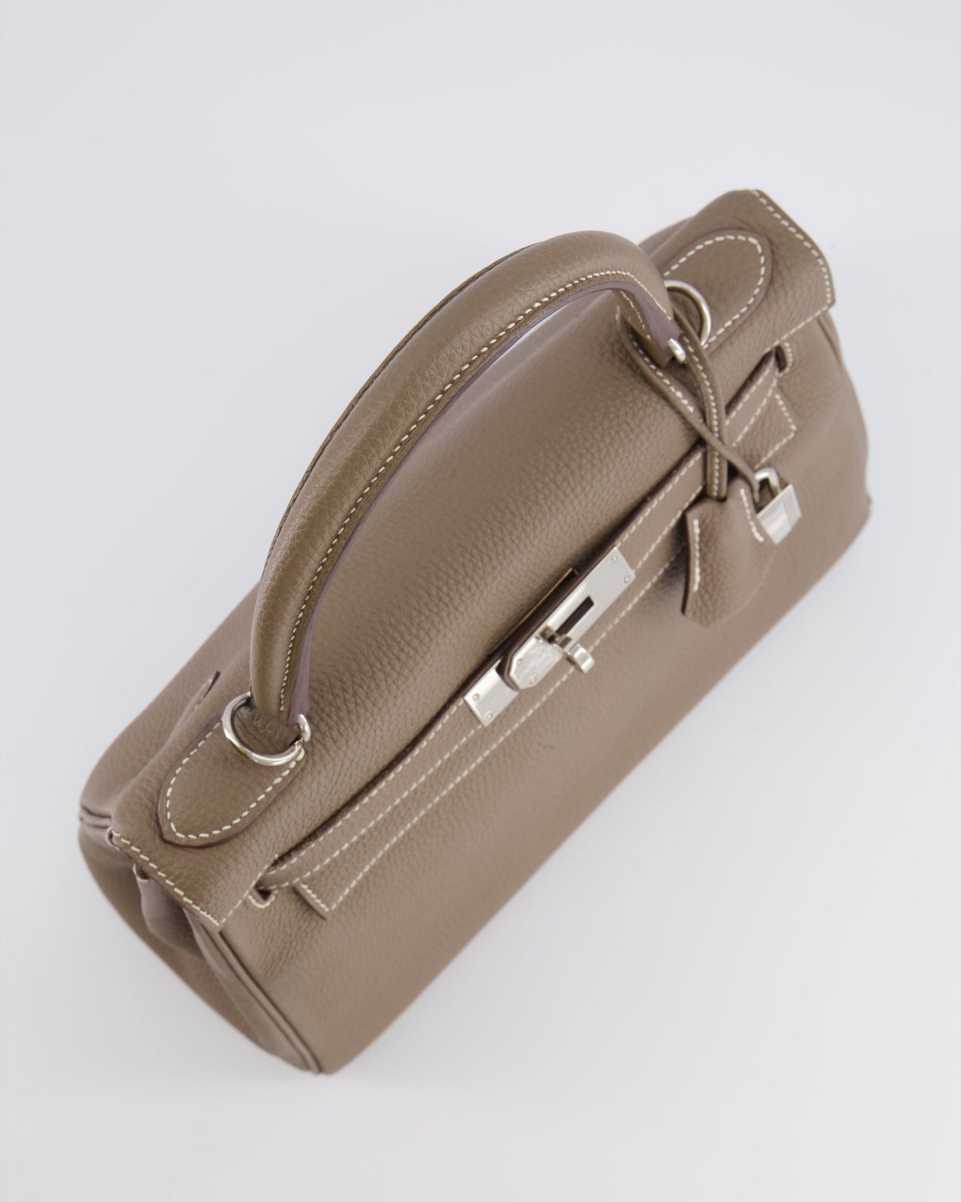 Hermes Kelly 28 Retourne Bag in Etoupe Togo Leather with Palladium Hardware - Product Image 16