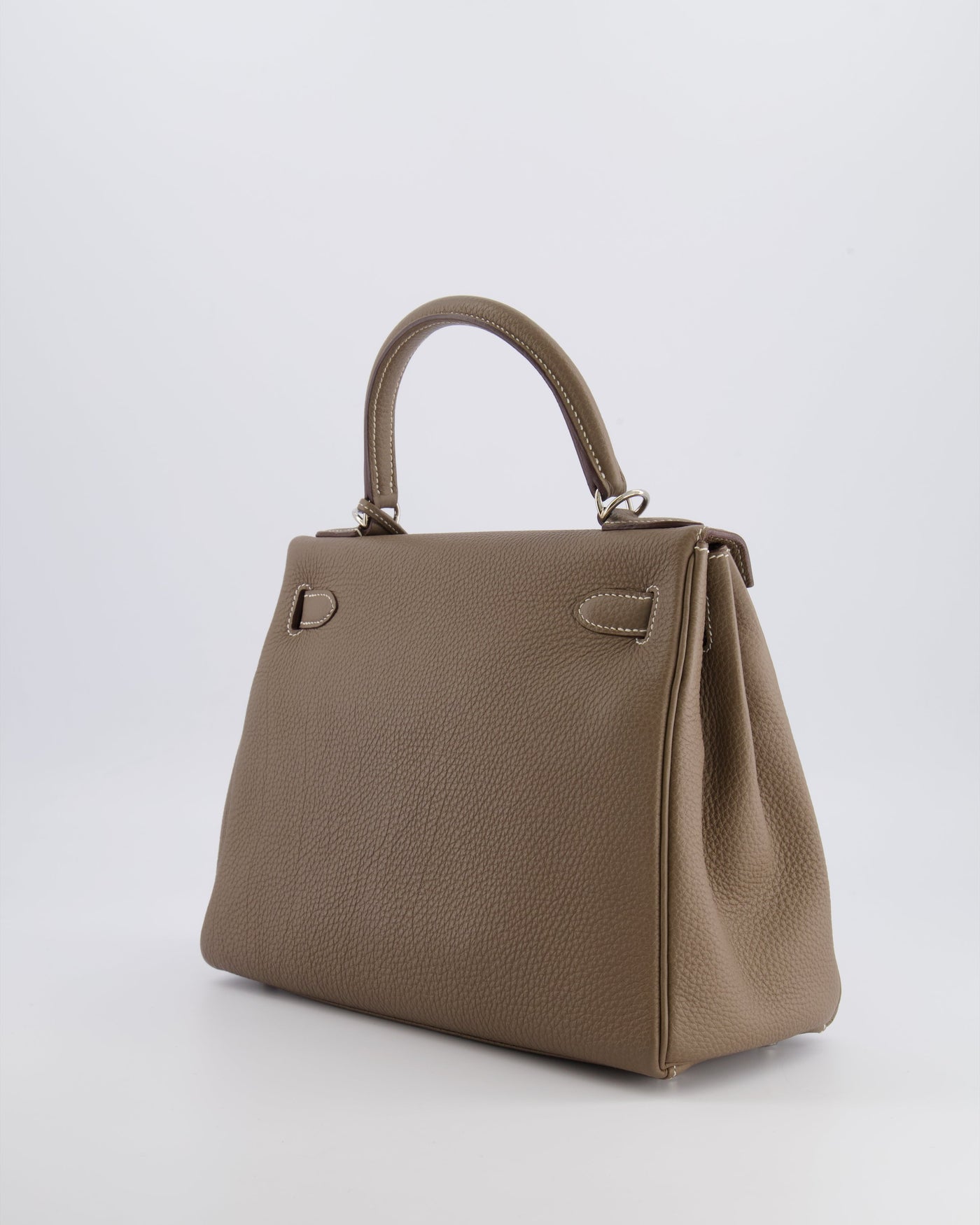 Hermes Kelly 28 Retourne Bag in Etoupe Togo Leather with Palladium Hardware - Product Image 8