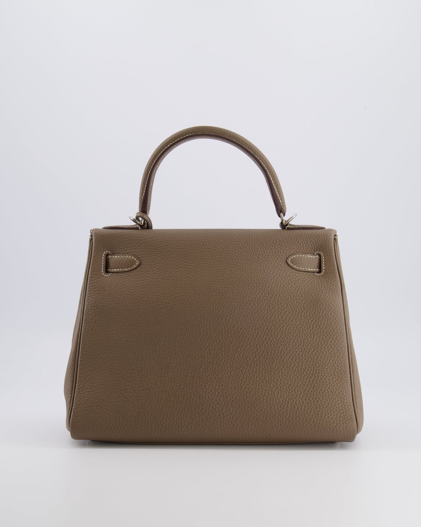 Hermes Kelly 28 Retourne Bag in Etoupe Togo Leather with Palladium Hardware - Product Image 9