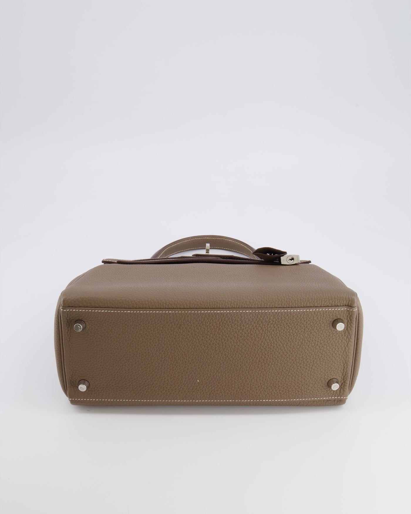 Hermes Kelly 28 Retourne Bag in Etoupe Togo Leather with Palladium Hardware - Product Image 18