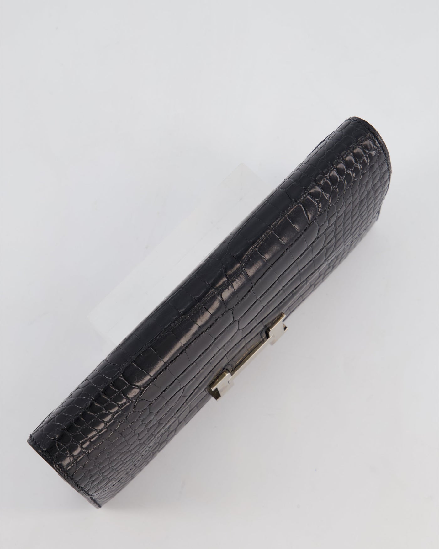 Hermes Constance Wallet in Noir Alligator with Palladium Hardware - Product Image 13